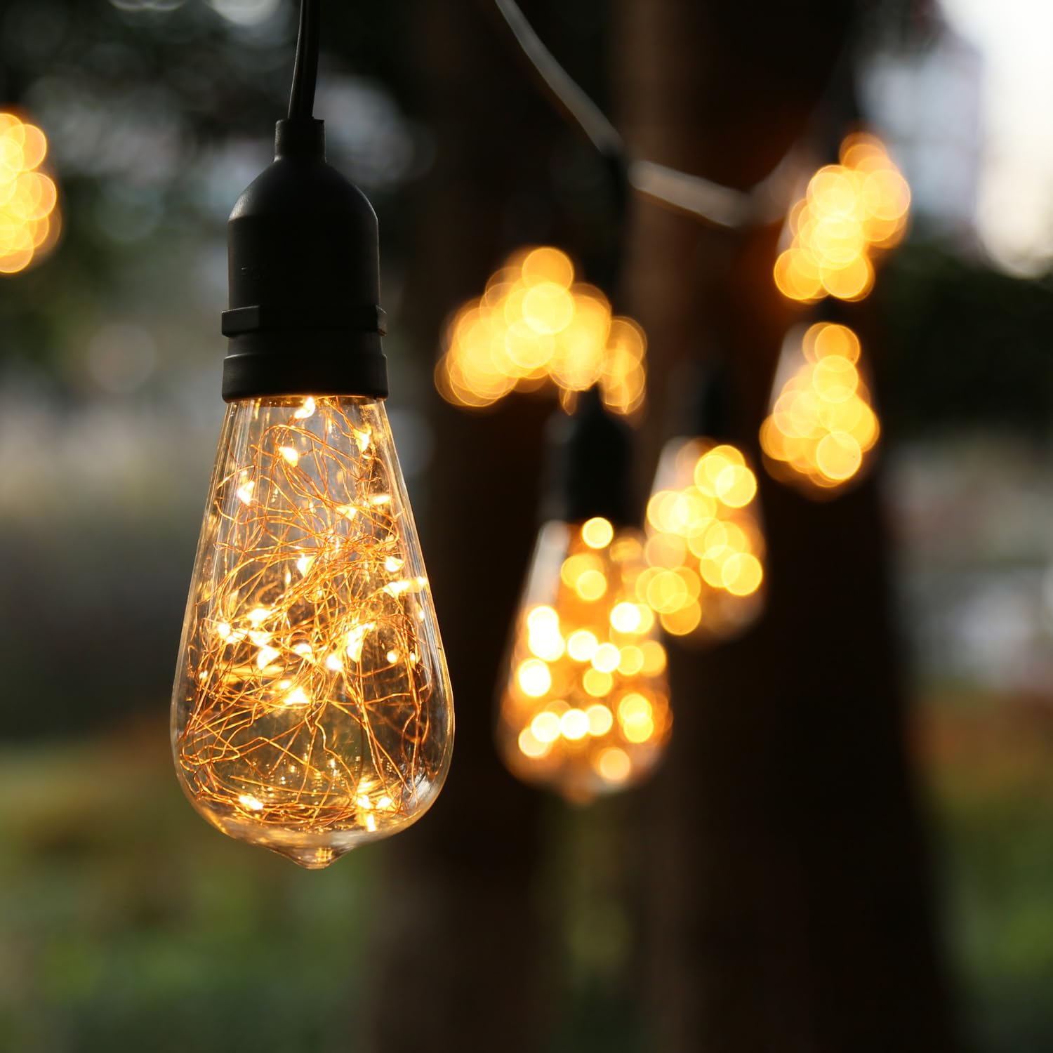 Ceinbota Ceinbota St19 Decorative String Light Bulbs,Led Fairy Bulb,1W Equivalent To 15W Incandescent Bulbs,Suitable For Liveing Room,Bedroom,Courtyard Light String Bulbs,Warm White 2200K,E26 Base,120V/Ac(6Pack)