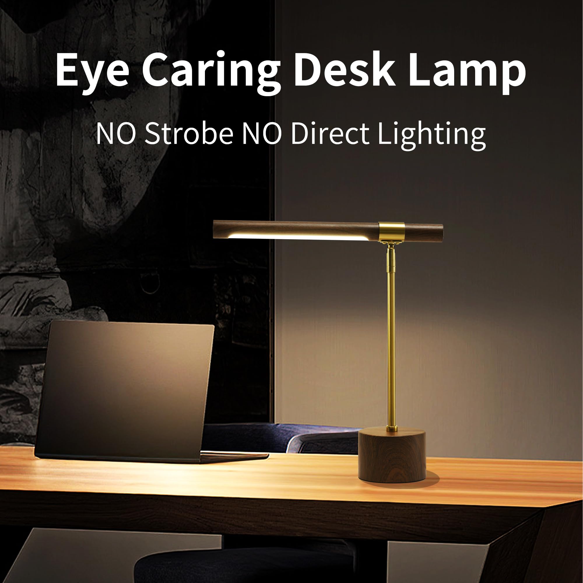 Poiaeusant Adjustable Modern Table Lamp Led Touch Control Reading Table Lamp Thick Base Folding Swing Arm Table Lamp 3 Color Modes Dimmable Metal Table Lamps