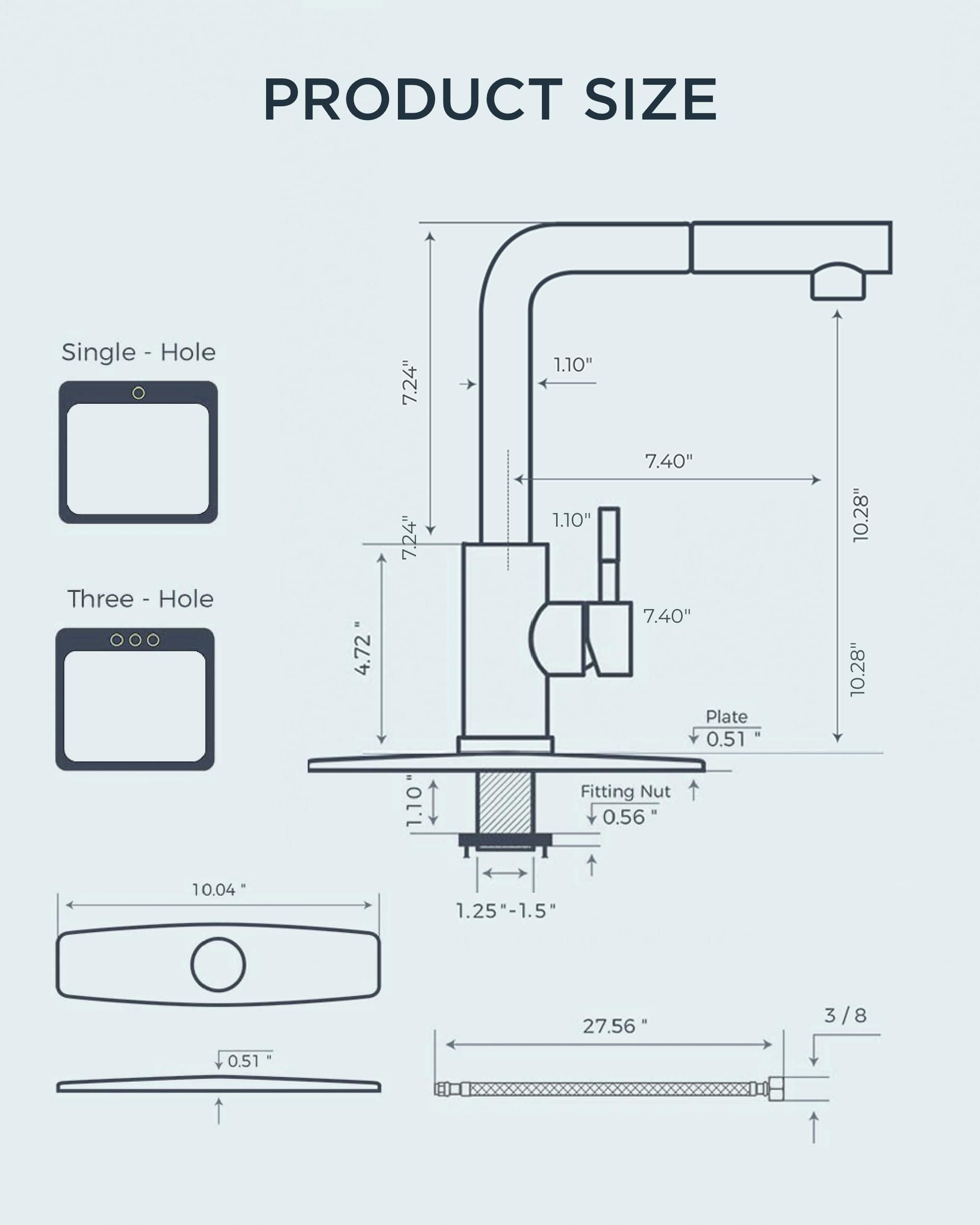 Forious Kitchen Faucet Black, Kitchen Sink Faucets With Pull Down Sprayer, Commercial Pull Out Kitchen Faucet For Sink 1 Or 3 Hole, Single Handle Stainless Steel Sink Faucet For Bar Rv Laundry Outdoor
