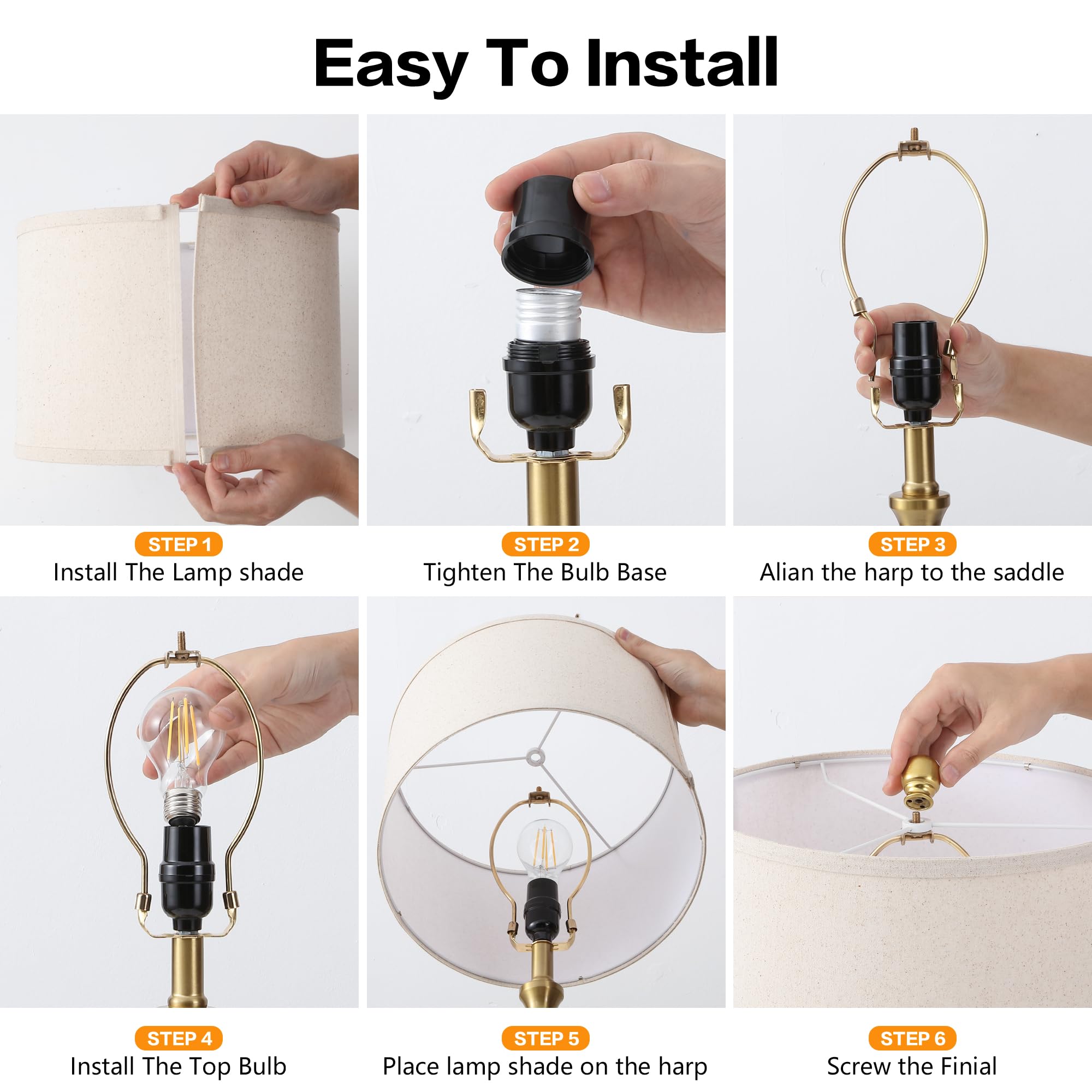 Eoeyyoyb Lamp For Bedroom Set Of 2 Lamps For Night Stand Modern Bedside Lamps Living Room End Table Lamps Gold