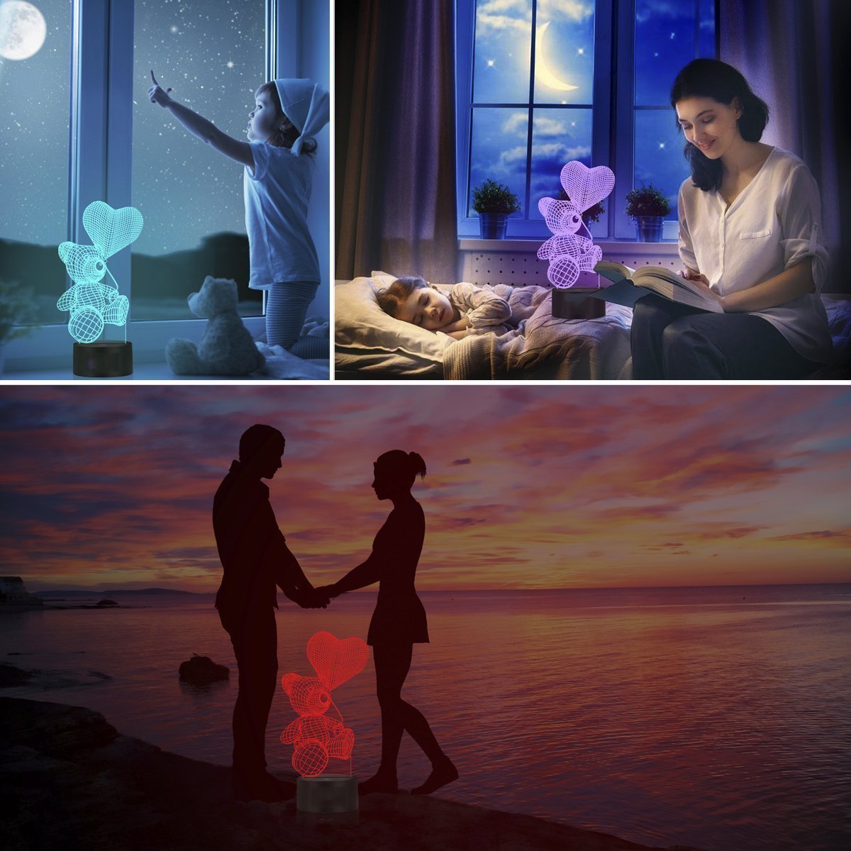 Fxuslgt 3D Saxphone Trombone Night Light Remote Control Touch Switch 16 Color Change Led Table Desk Lamp Acrylic Flat Abs Base Usb Charger Home Decoration Toy Brithday Xmas Kid Children