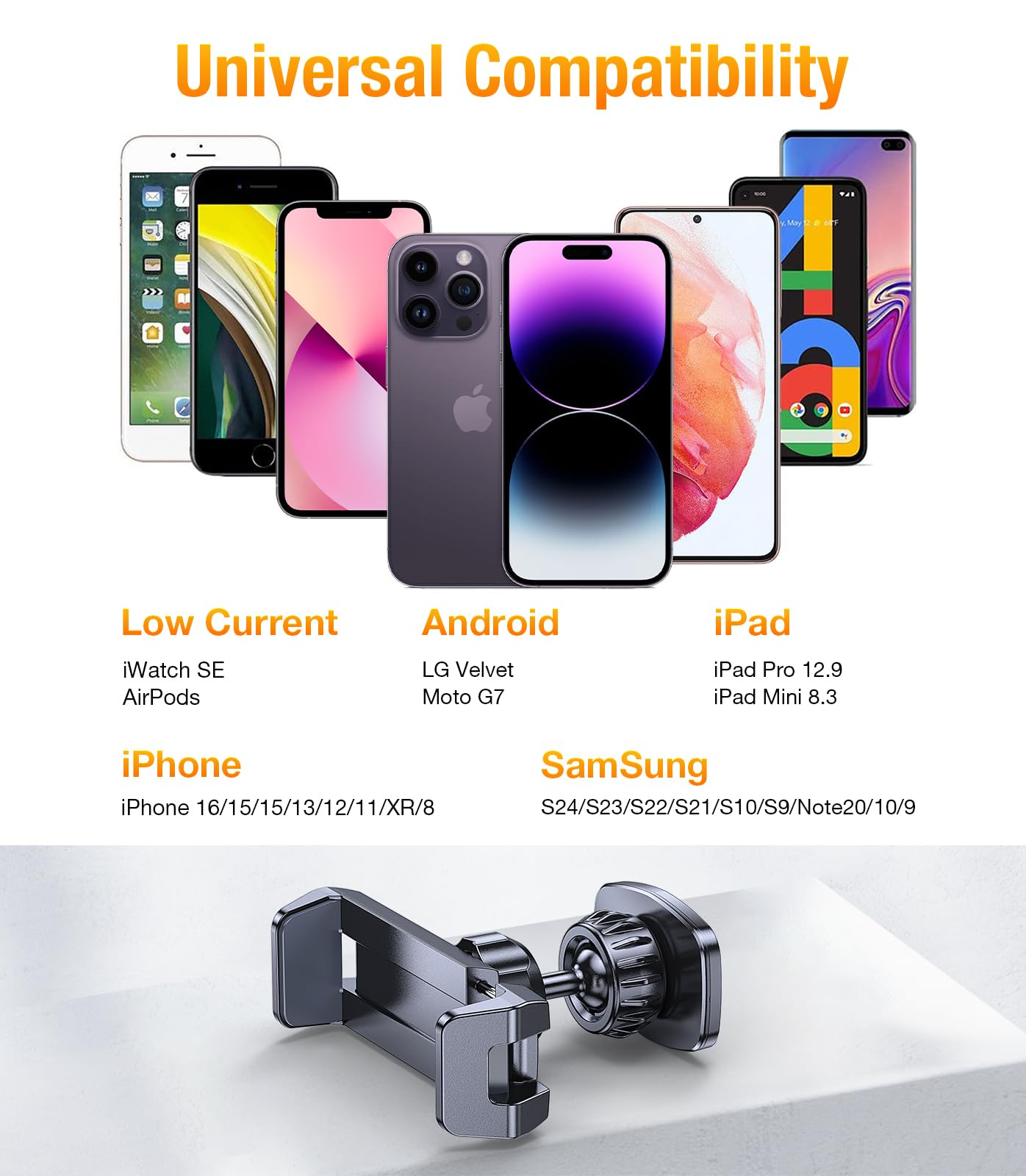 Coolpow Magnetic Phone Holder For Gym【Strong Magnets】 Gym Magnetic Phone Holder Attach To Metal Surface, Cell Phone Automobile Cradles Gym Accessories For Men Women Essentials For All Smartphones 4.7-7"