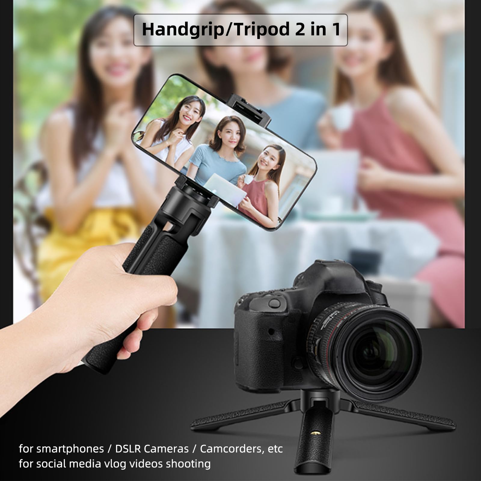 Cofunkool Mini Tripod Handle Grip For Gimbal Stabilizer, Weebill, Crane, Dji Ronin, Camera, Webcam, Projector, Phone Holder, Osmo Mobile