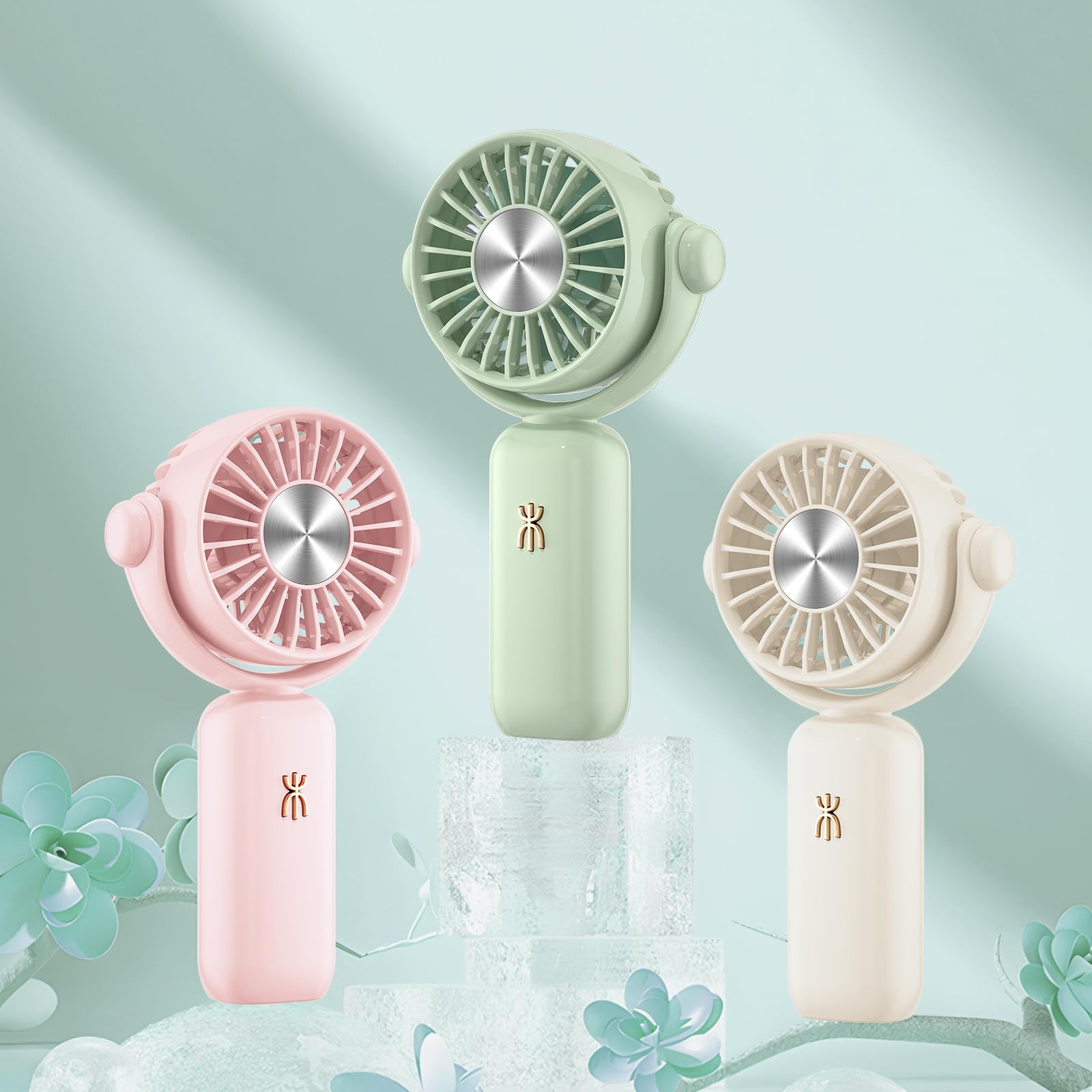 Qearfun Handheld Lanyard Fan, Mini Usb Fan Battery Rechargeable, Pocket Fan Portable With 3 Speeds