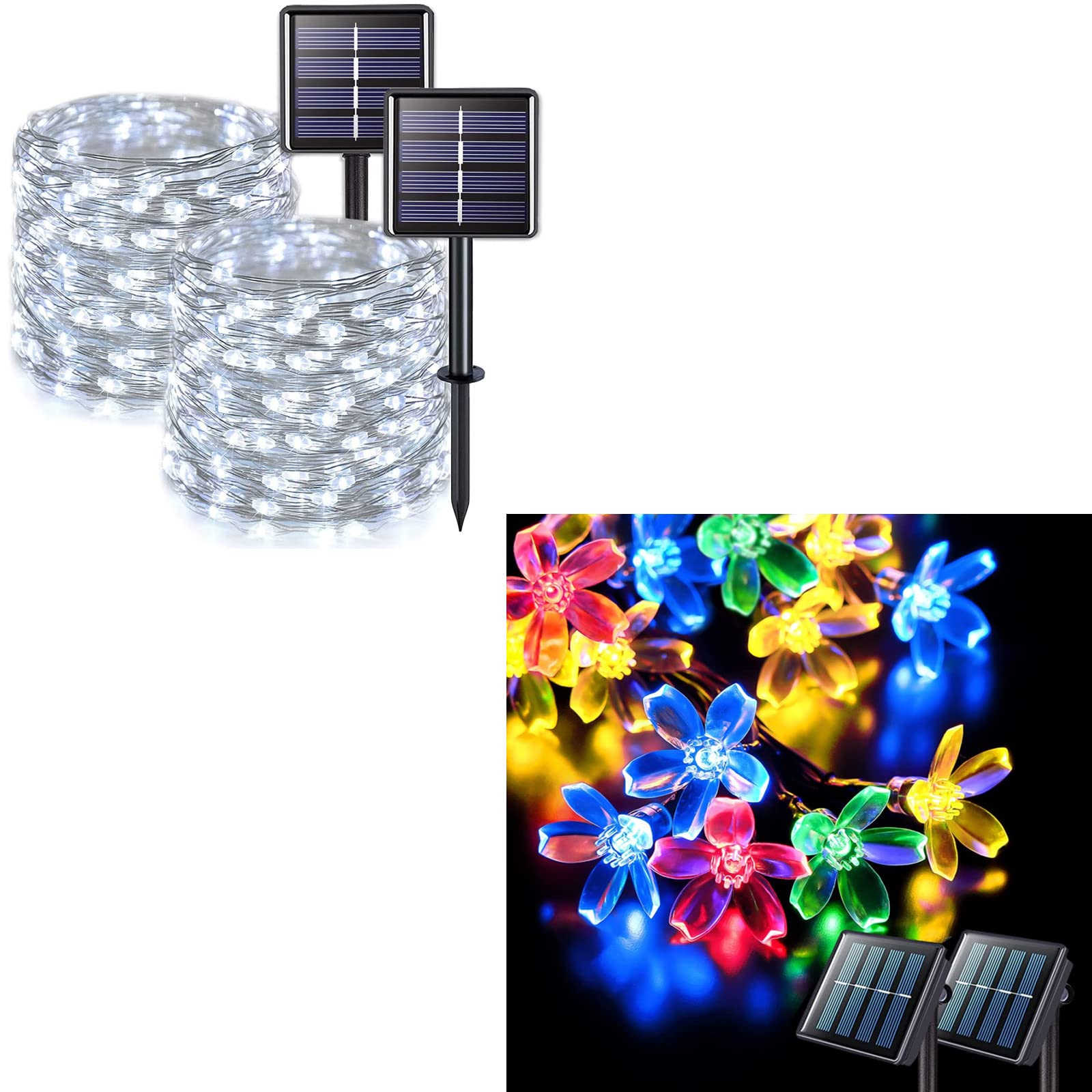 Jmexsuss Solar String Lights Outdoor Waterproof For Garden Outside Decoration
