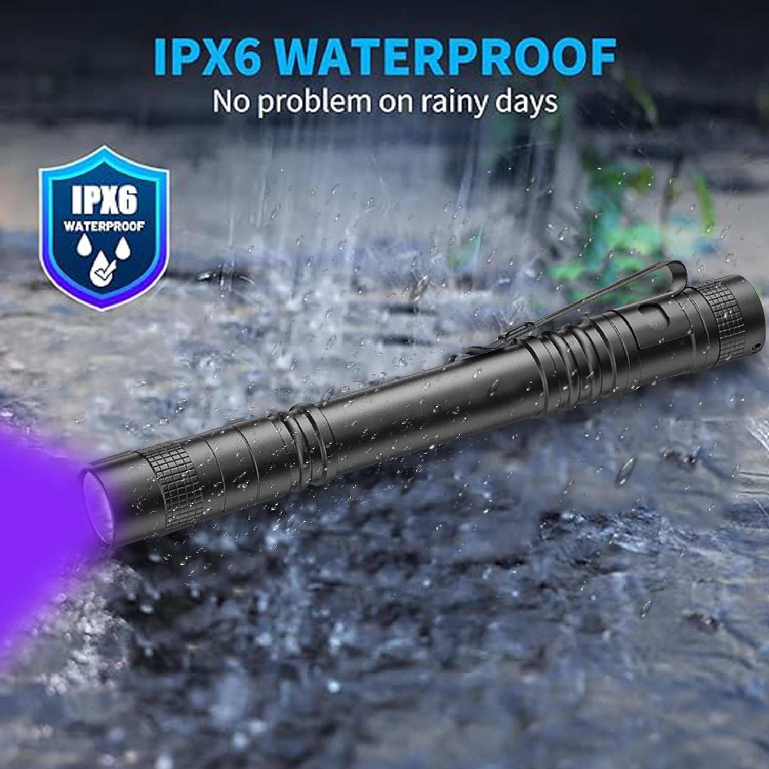 Mviocs 10 Uv Black Light Flashlight, 10 Pack 395Nm Mini Pen Light With Clip, Waterproof Blacklight Flashlight For Leak, Pet Urine, Scorpion, Hotel Inspection, Dry Stain And Bed Bug.