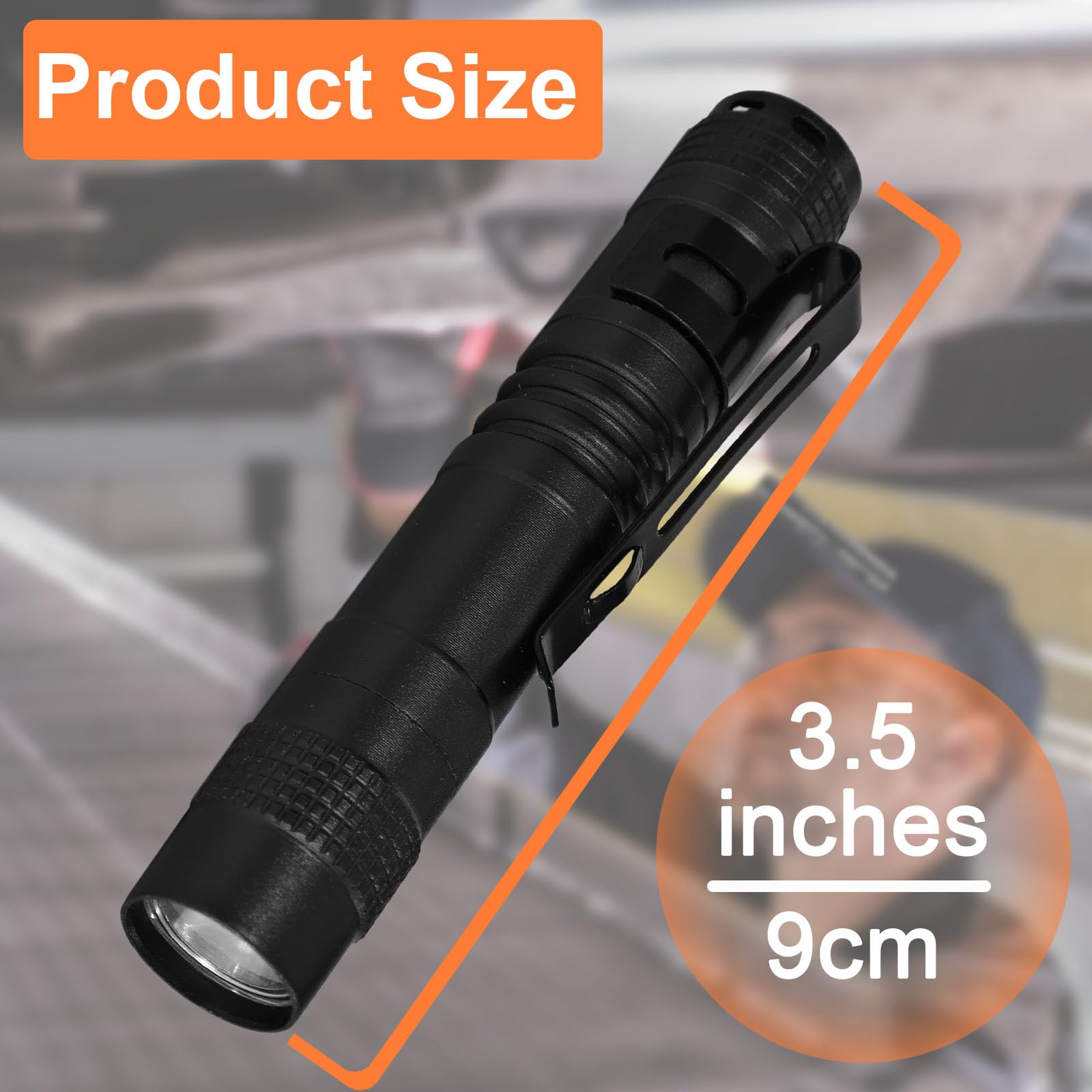 Atznzik 16 Pcs Mini Led Flashlight Small Pocket Flashlights With Clip Pen Lights Flashlights Bulk For Inspection, Work, Emergency,And Camping Outdoor, 3.5 Inch