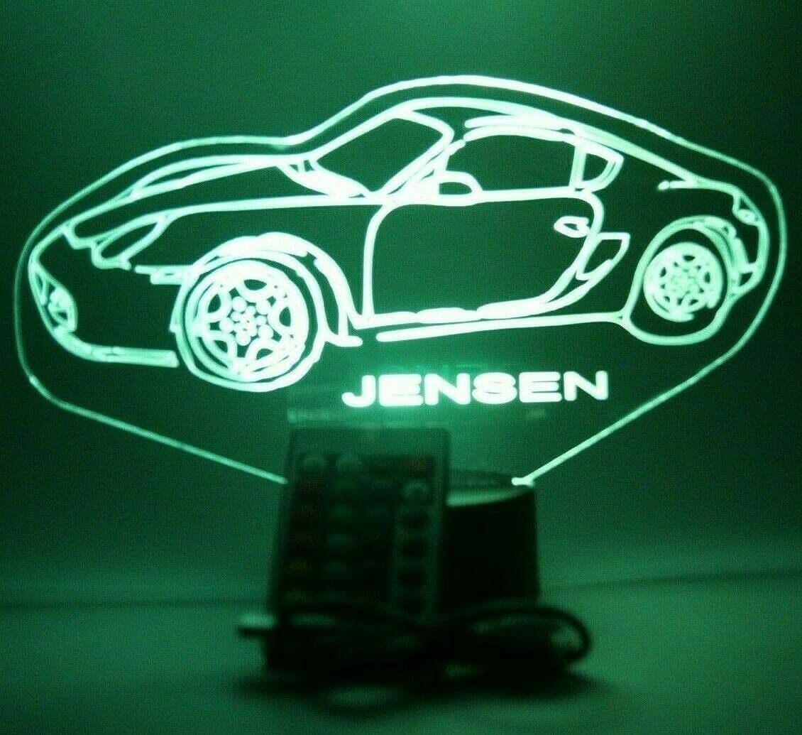 Mirror Mania Rwce Car Night Light Up Led Personalized Name Engraved Fast Highly Exclusive Luxury Sports Car Table Lamp - It'S Wow, With Remote, 16 Color Changing Options, Dimmer, Engraved, Great