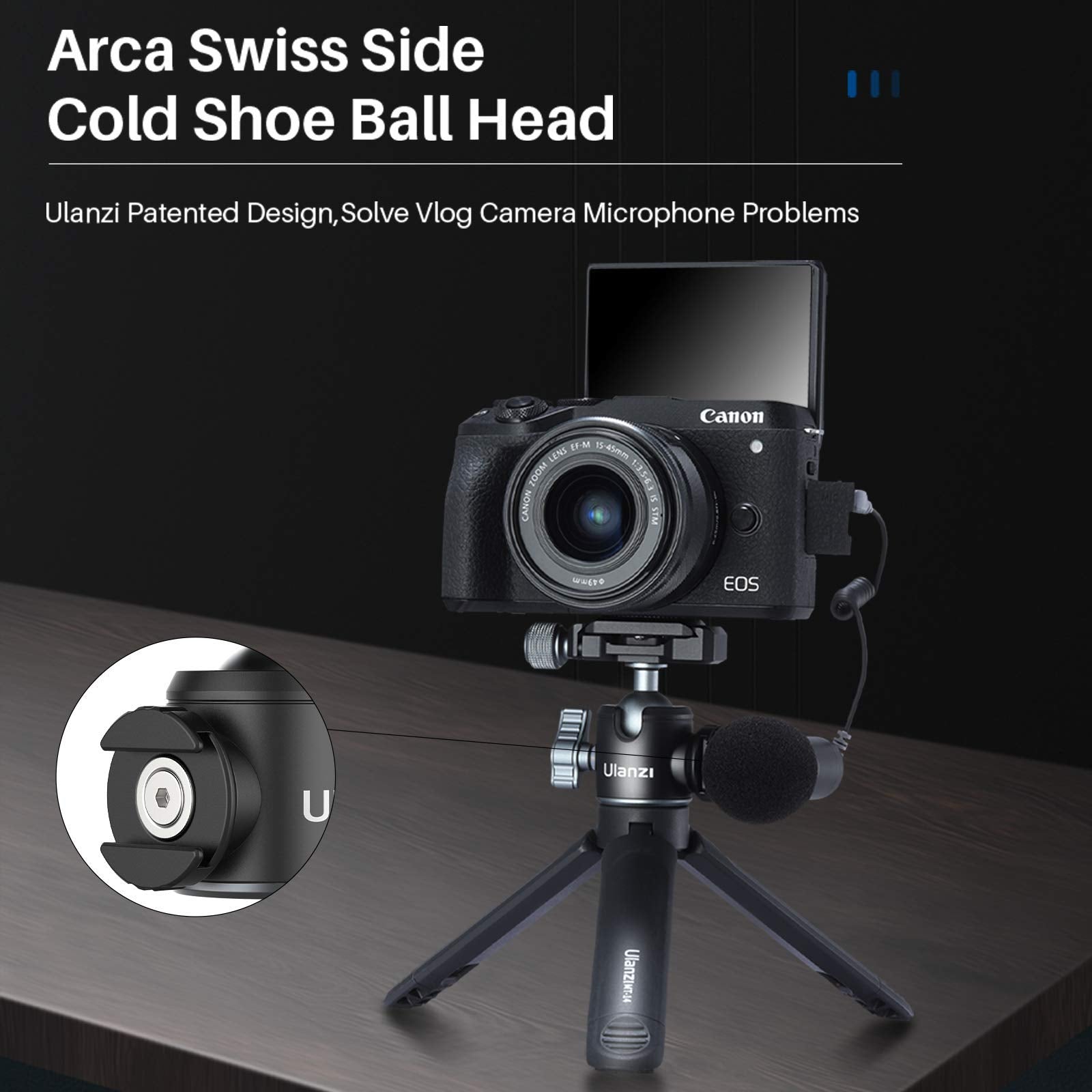 Ulanzi Adjustable Sling Handgrip Gimbal Handle+Tripod Ball Heads For 1/4" Tripod