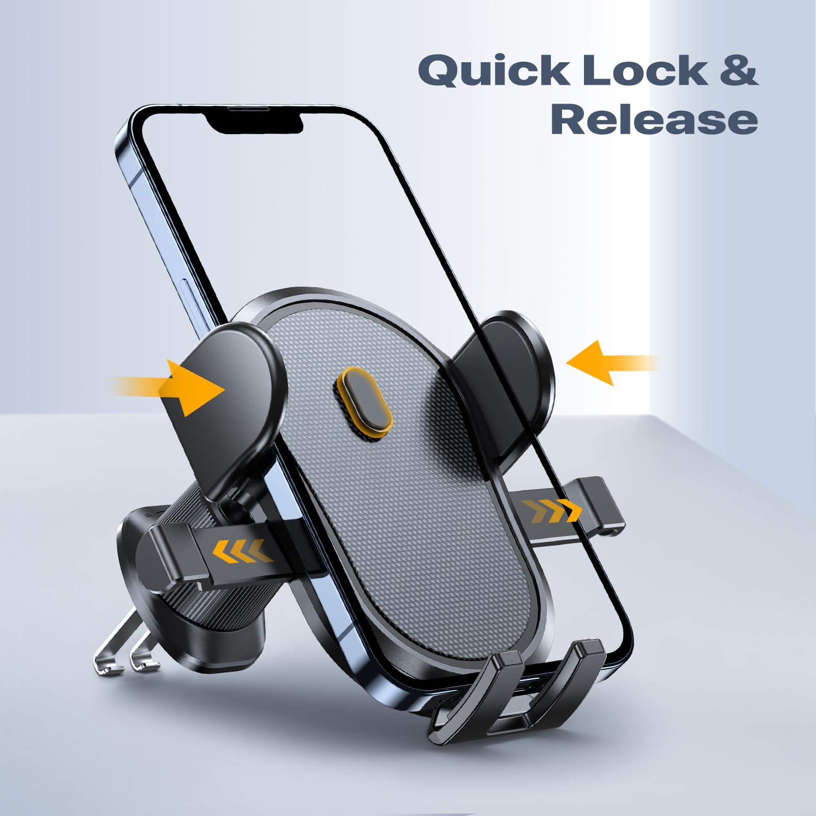 Miracase Car Vent Phone Mount, Universal Cell Phone Mount [ Clip Never Fall Off] Hands  Airvent Phone Holders For Your Car Compatible With Iphone All Smartphones, Grey
