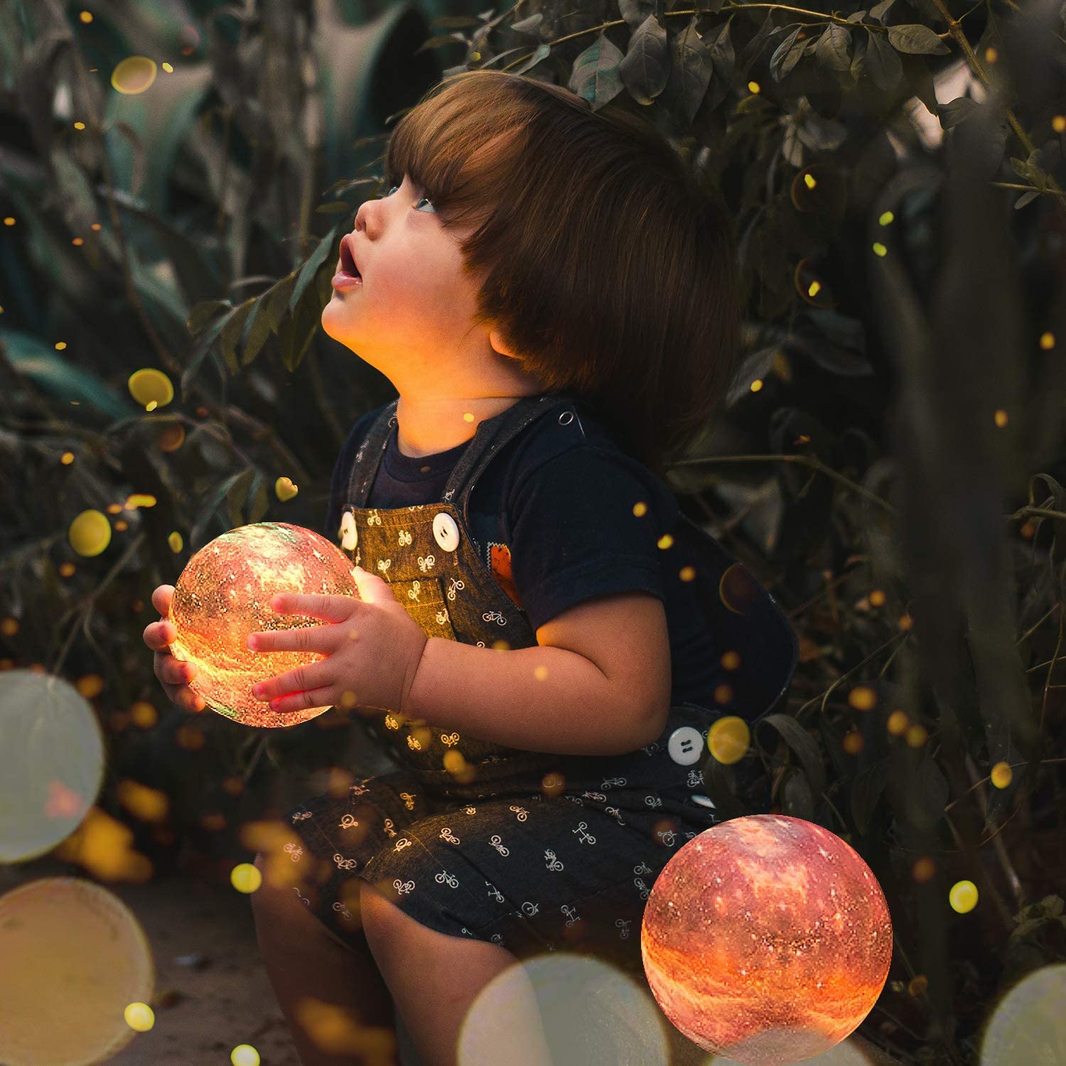 Logrotate Moon Lamp, Night Light, 16 Colors Galaxy Lamp 3D Printing Moon Light With Stand/Remote Control/Touch/Usb Rechargeable/Timer, Moon Night Light For Kids Friend, Home Decor Mothers Day  (4.8 Inch)