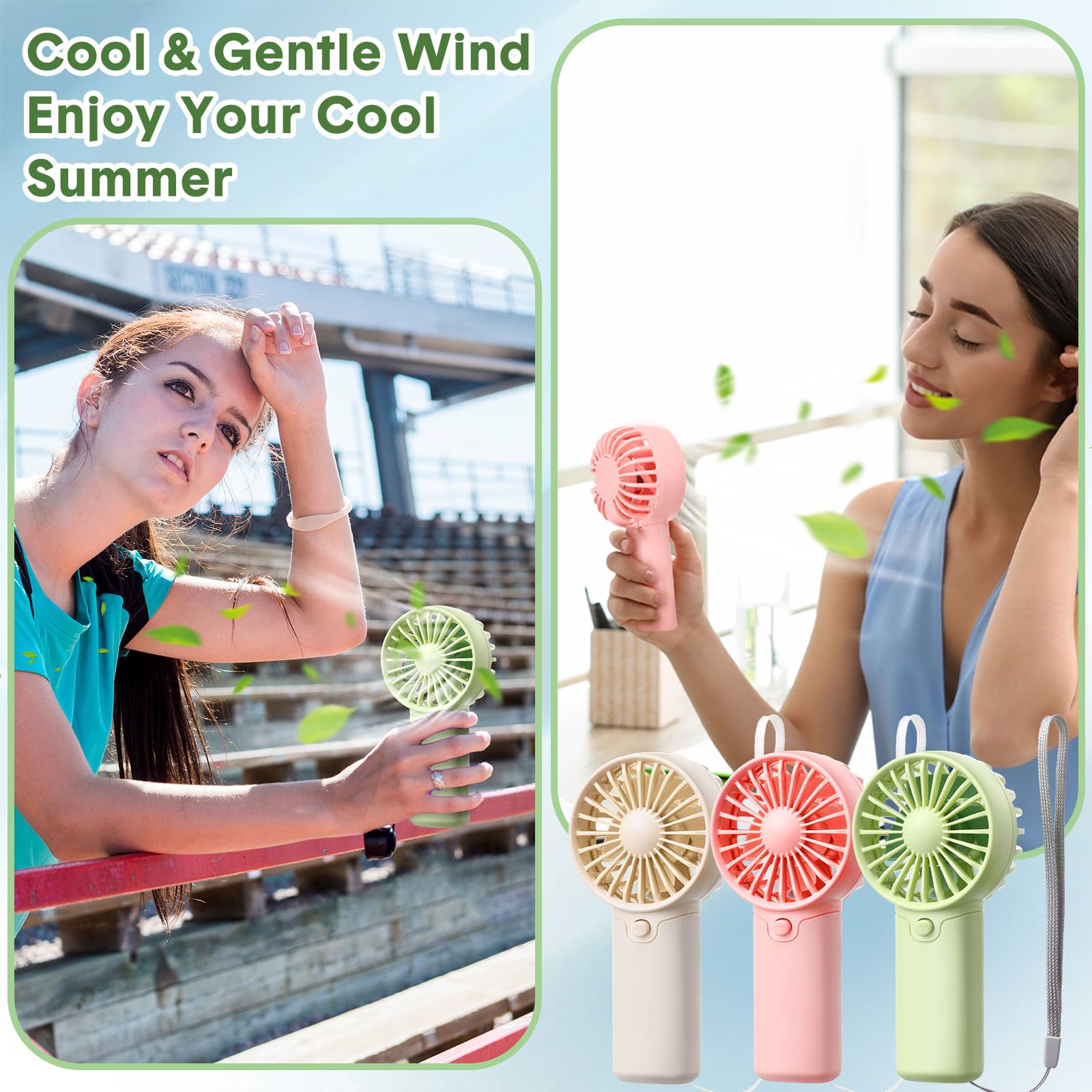 Battery operated mini fans in bulk, ideal for personal cooling on hot summer days