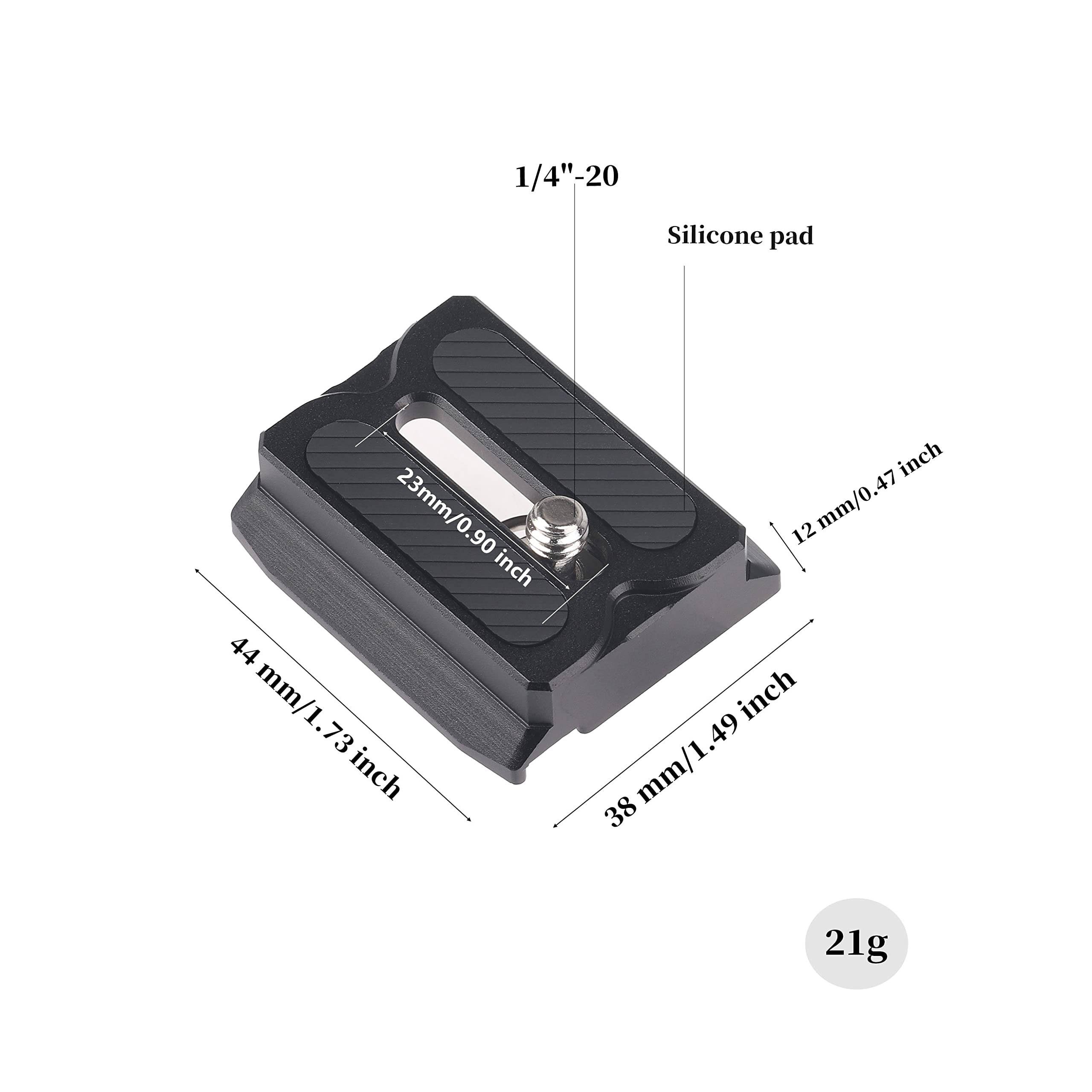 Focusfoto Upper Quick Release Baseplate Qr Plate For Dji Ronin Rs3 Mini Gimbal Stabilizer, Compatible With Rs2 Rsc2 Rs3 Pro Arca-Swiss Standard Camera Tripod Ballhead