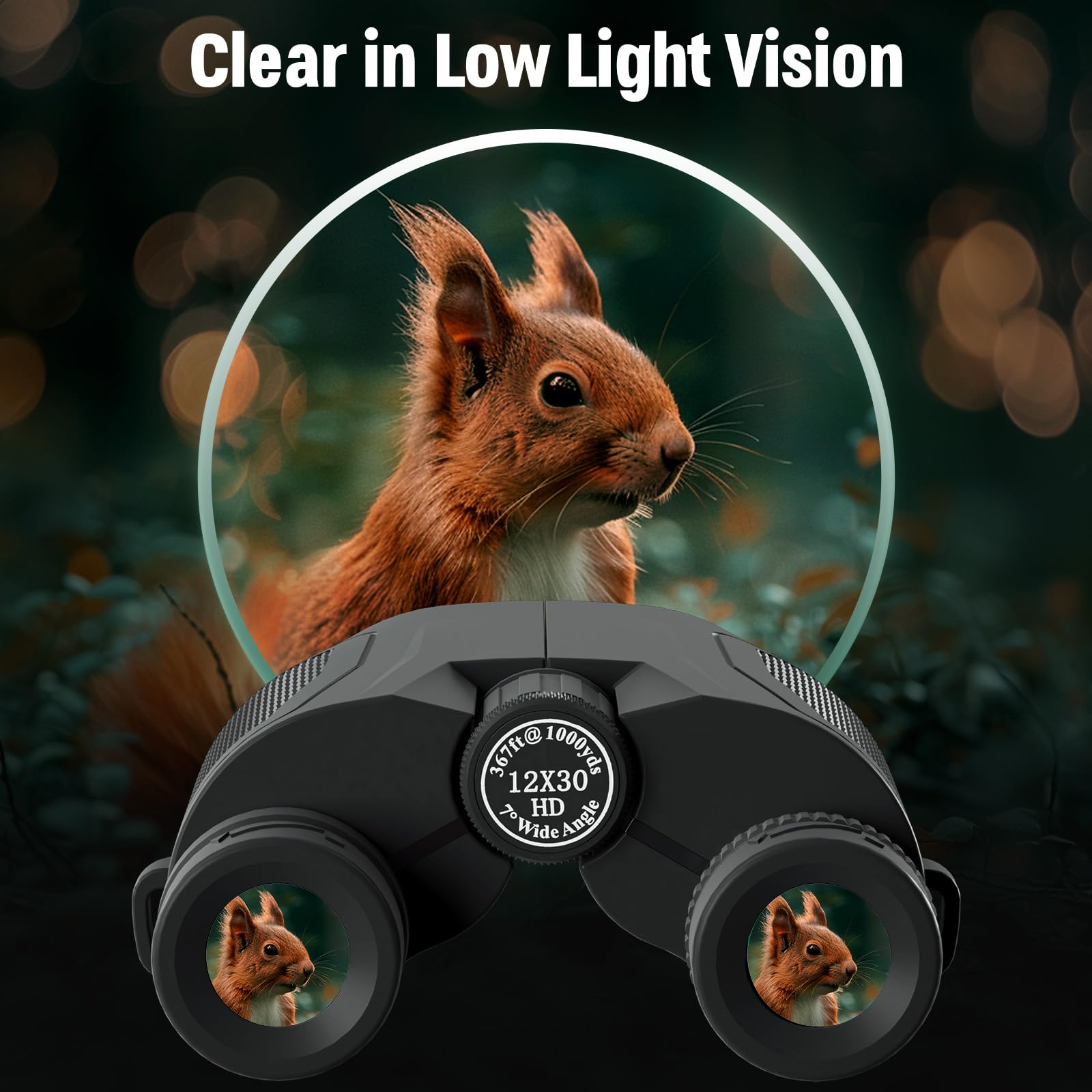 Urbancoast 12X30 Compact Binoculars For Adults High Powered - Travel Small Binoculars With Phone Adapter For Cruise Ship Hiking Bird Watching Sports Safari Viewing Football Sports Concert