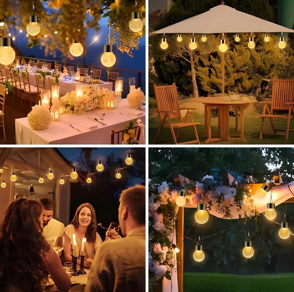 Mingguang Solar String Light Outdoor Waterproof Garden Decor Fairy Lights Auto On/Off, Decorative Lighting For Garden, Patio, Yard, Party Pathway, Lawn Weatherproof & Easy Install 2 Pack 120 Led 72Ft