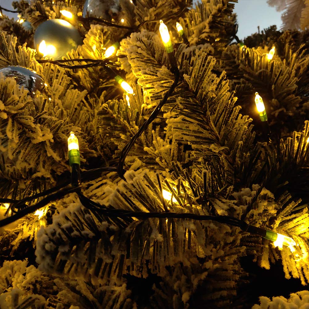 Loende Christmas Lights With Timer Battery Operated String Lights 100 Led 8 Modes String Lights Clear Mini Light Set For Wedding Party Home Garden Wreath, Waterproof, Warm White