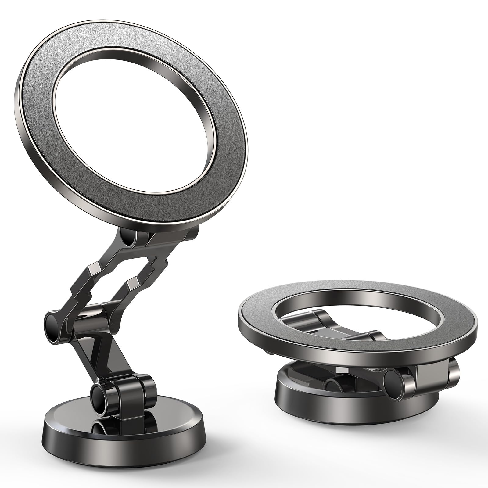 Kaistyle For Magsafe Car Mount【360° Adjustable】 Magnetic Phone Holder For Car Holder Mount【All-Metal】 Foldable Cell Phone Holders For Your Car Dash For Iphone 16 Pro Max 15 14 13 12 Plus Mini