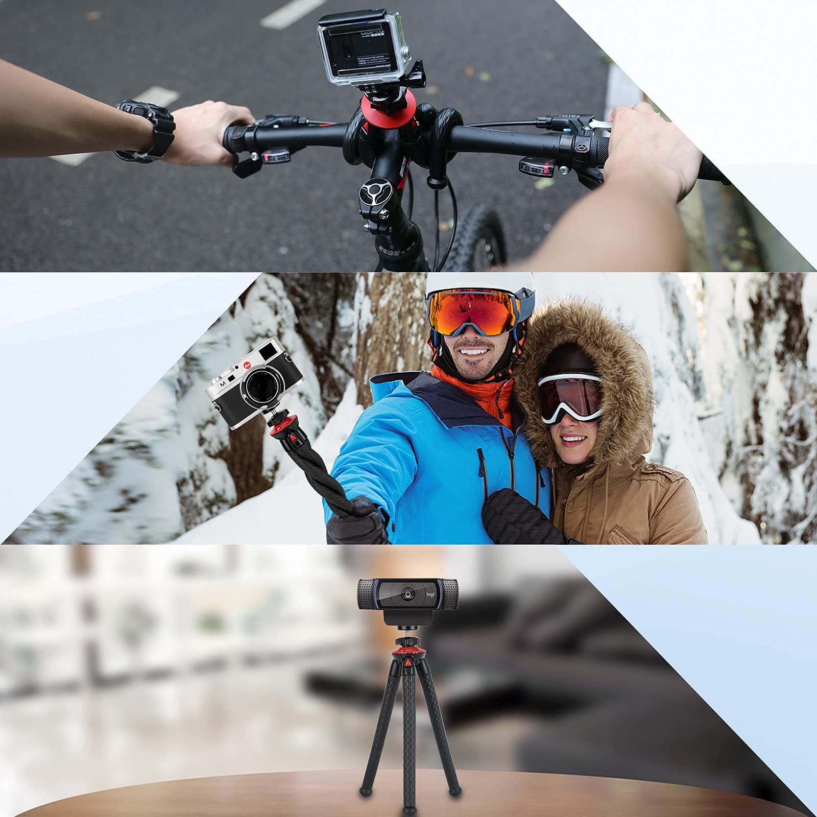 Nexigo 60Fps 1080P Autofocus Webcam With Mini Tripod Kits, N960E Usb Fhd Web Computer Camera, Extendable Tripod Stand, For Zoom/Skype/Teams Online Teaching, Laptop Mac Pc Desktop