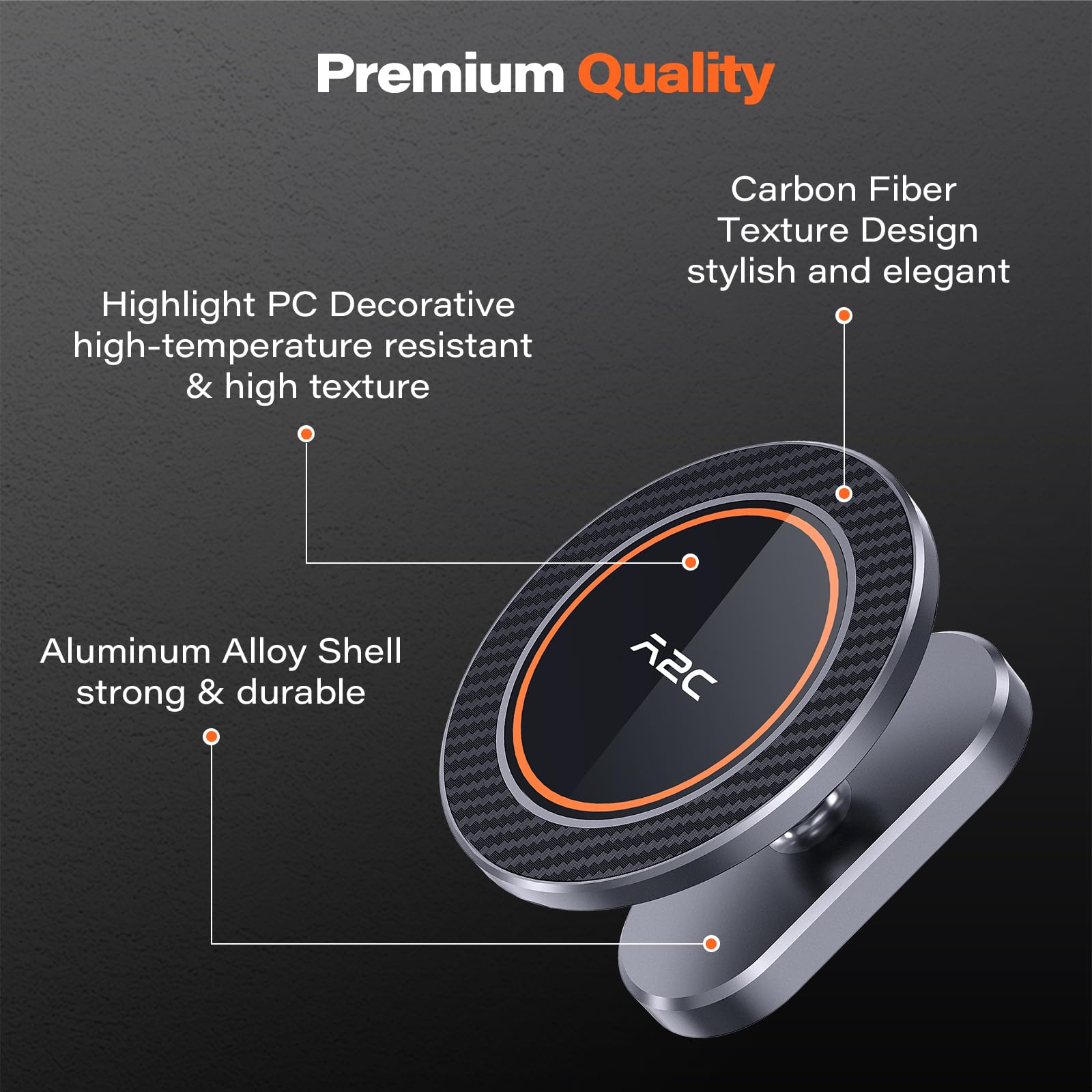 A2C All-Metal Gym Magnetic Phone Holder For Magsafe,High-End Workout Essentials  For Men Women,[Dual Magnet] Portable Phone Mount Gym Accessories Compatible With Iphone 16 15 14 13 12 (Gray)