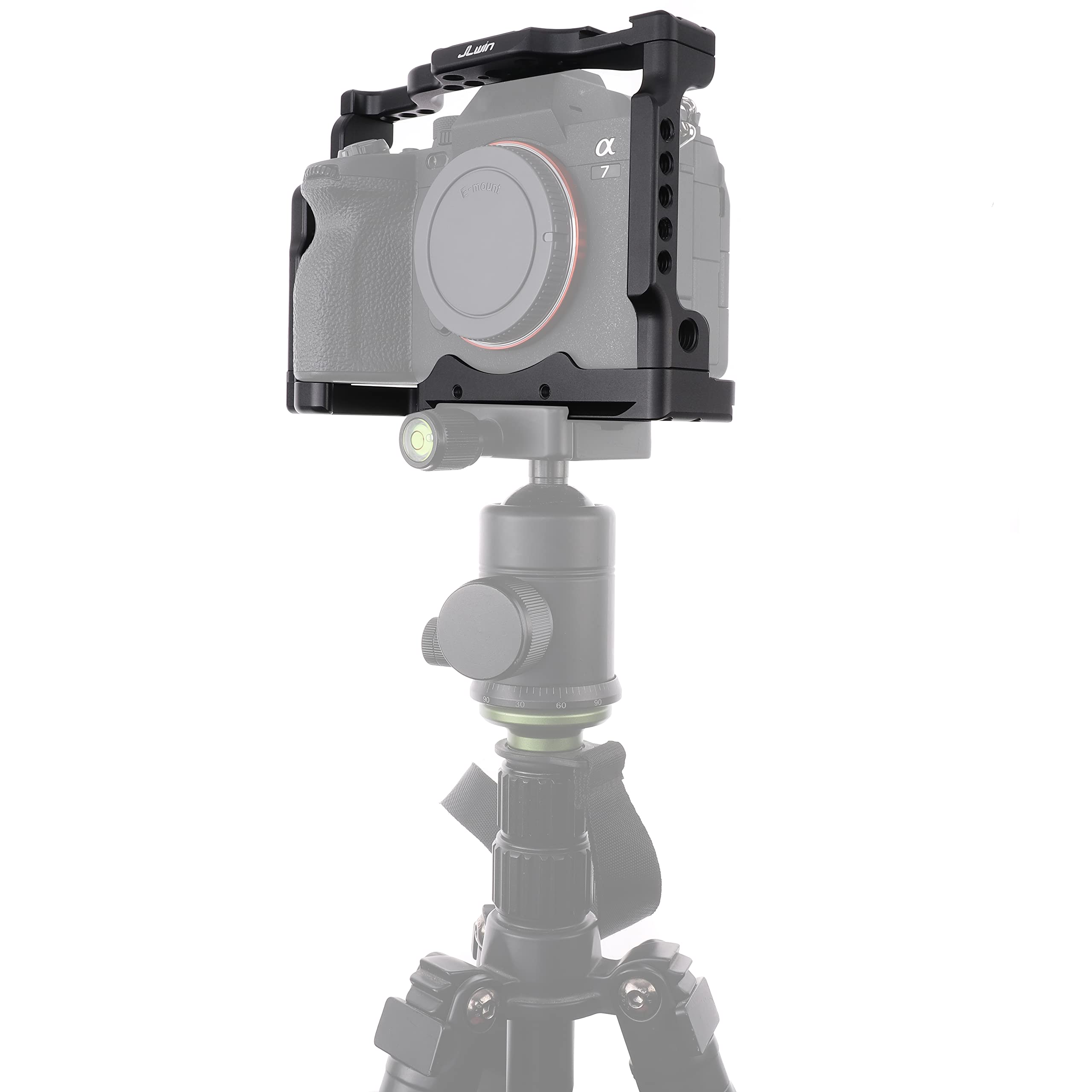 Fotga Jlwin Alloy Aluminum Camera Cage Bracket Stabilizer + Top Handle For Sony A7Iv A7 Mark Iv A7M4 A7Siii Mirrorless Camera Video Film Making Compatible With Arca Swiss Clamp