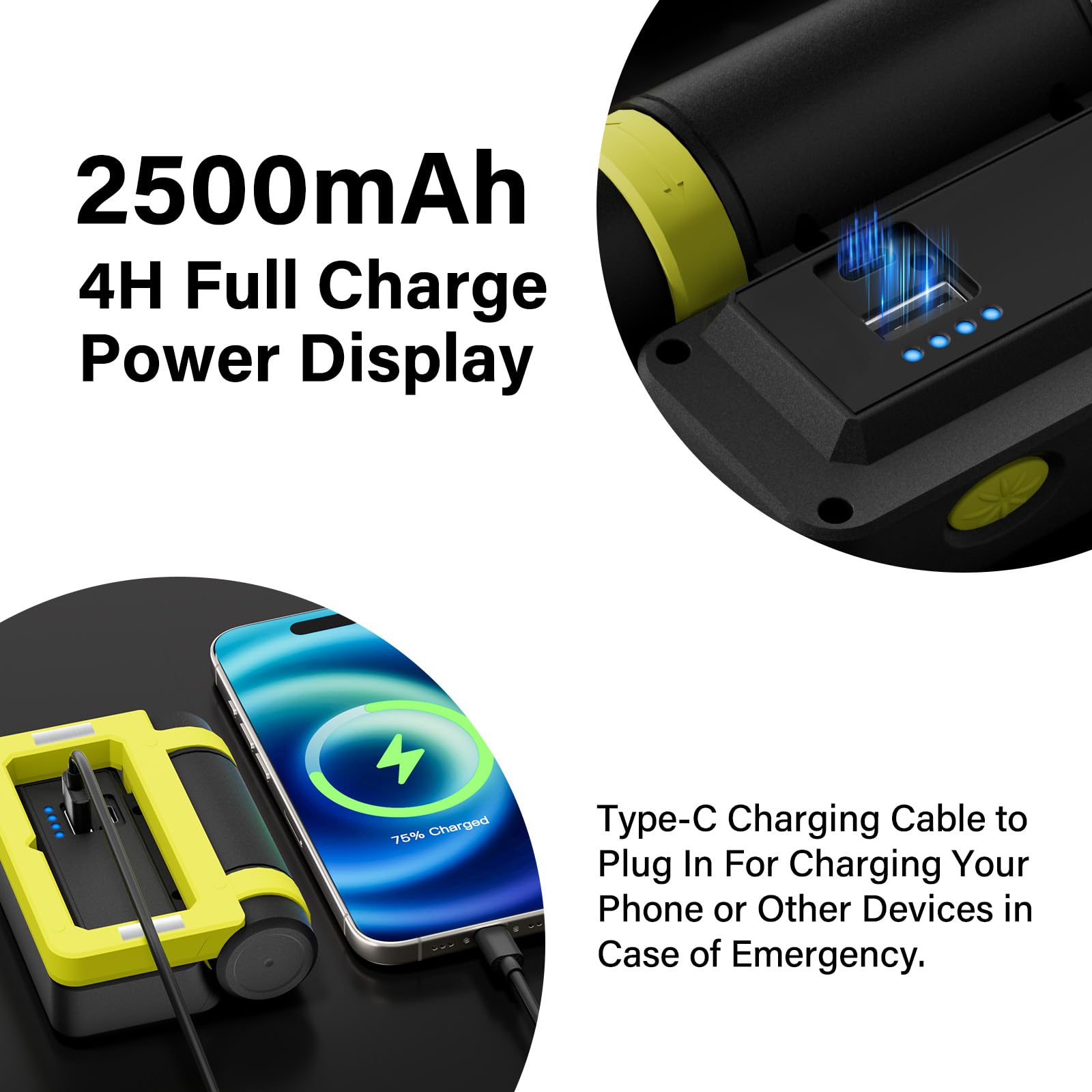 Tremdwoto Led Work Light, Flashlight With Cob Camping Lantern, 1000Lm Magnetic Flashlight, 200°Foldable, 5+3 Modes, Rechargeable Waterproof Handheld Flashlights For Camping, Home, Car Repair, Emergency, Fishing