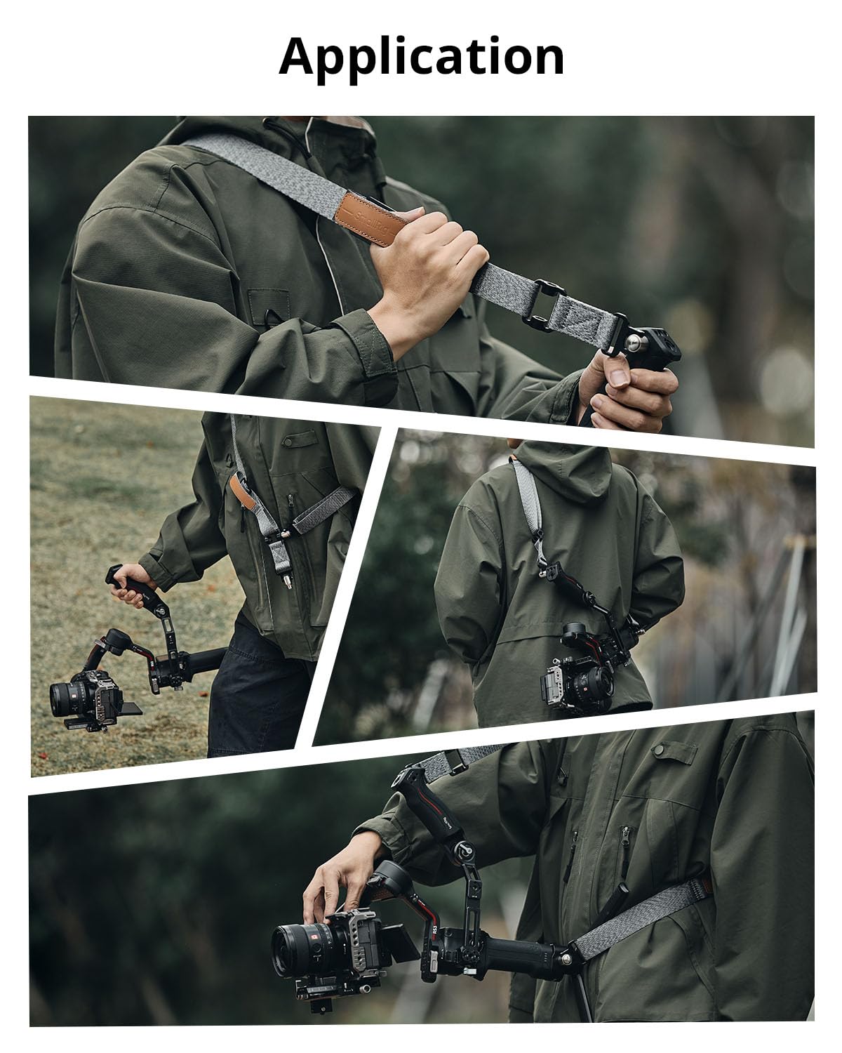 Smallrig Rs3 Rs2 Weight-Reducing Shoulder Strap Compatible With Sling Handle For Dji, Gimbal Belt With Qd Quick Release Buckles For Dji Rs4 / Rs4 Pro/Rs 3 / Rs 3 Pro/Rs 2