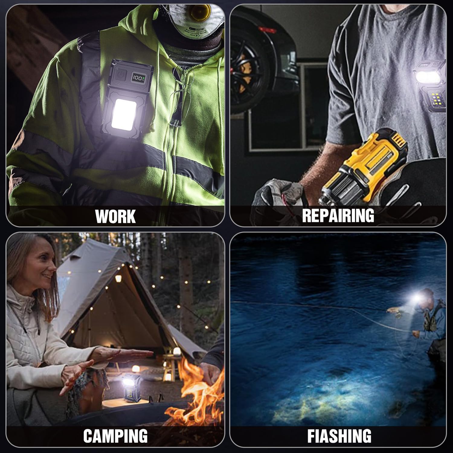 Mviocs 2Pack Led Flashlights Torch Rechargeable, Mini Edc Keychain Flashlight With Hat Clip, 6 Modes, Waterproof, Compact Pocket Work Light For Outdoor, Running, Camping, Fishing, Emergency