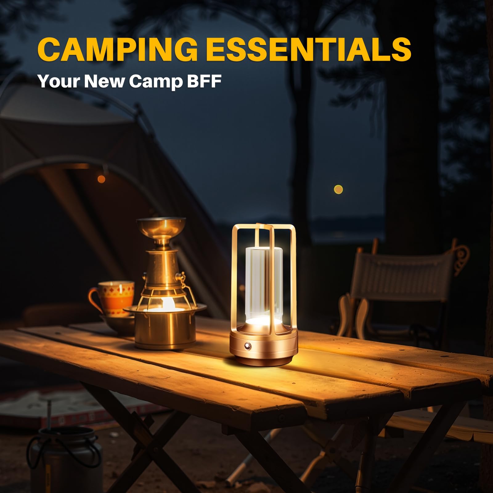 Umlaen Portable Metal Table Lamp Rechargeable Cordless Table Lamp, Battery Operated Cordless Lamp 3 Color Stepless Dimming Table Light For Restaurant Bedroom Bar Coffee Shop Camping