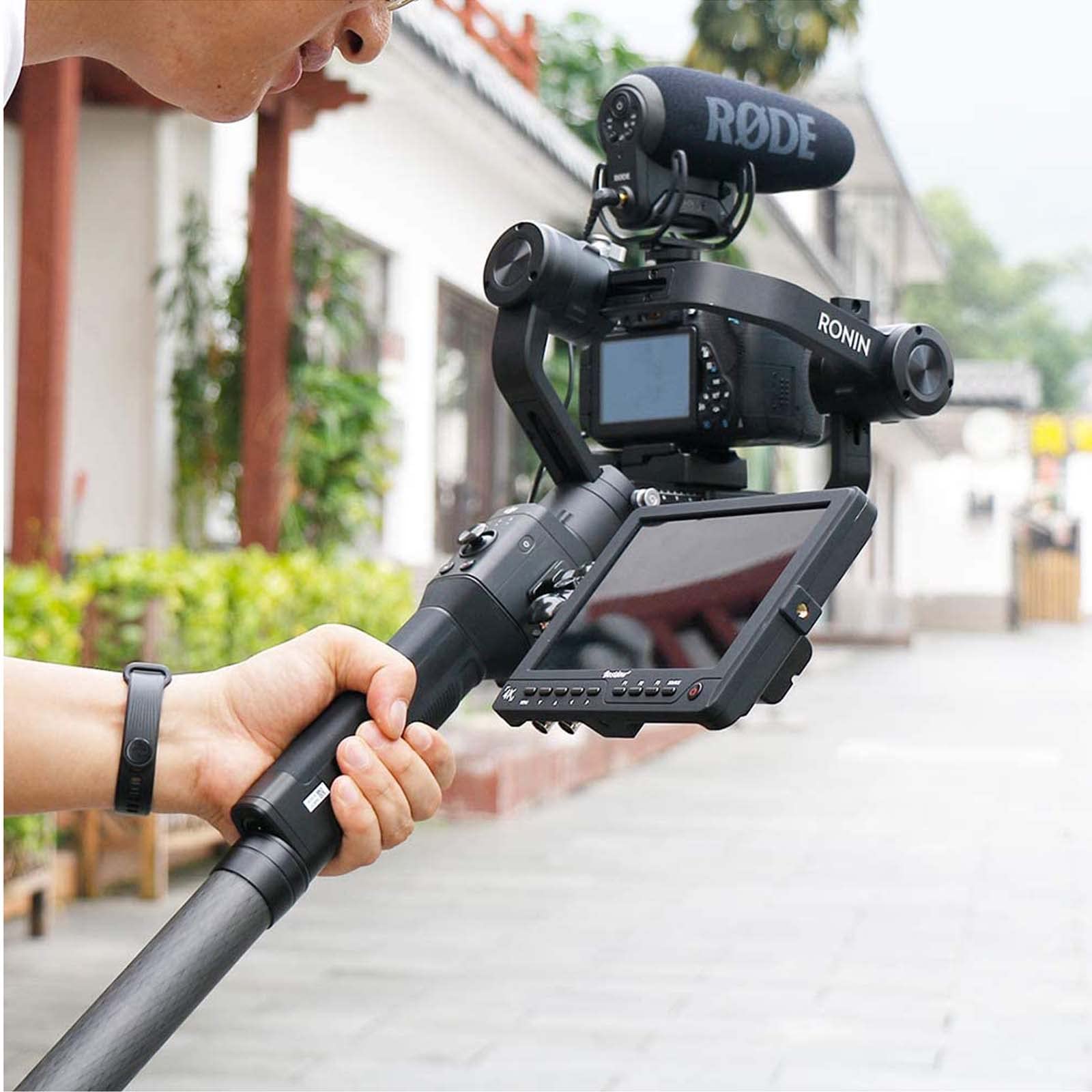 Uurig  Gimbal Extension Pole Carbon Fiber Bar Lightweight But Strong 1/4" Universal Rod Compatible With Dji Ronin S, Ronin Sc, Osmo Mobile 3, Om 4, Zhiyun Crane 2 V2 Stabilizer Dslr Camera