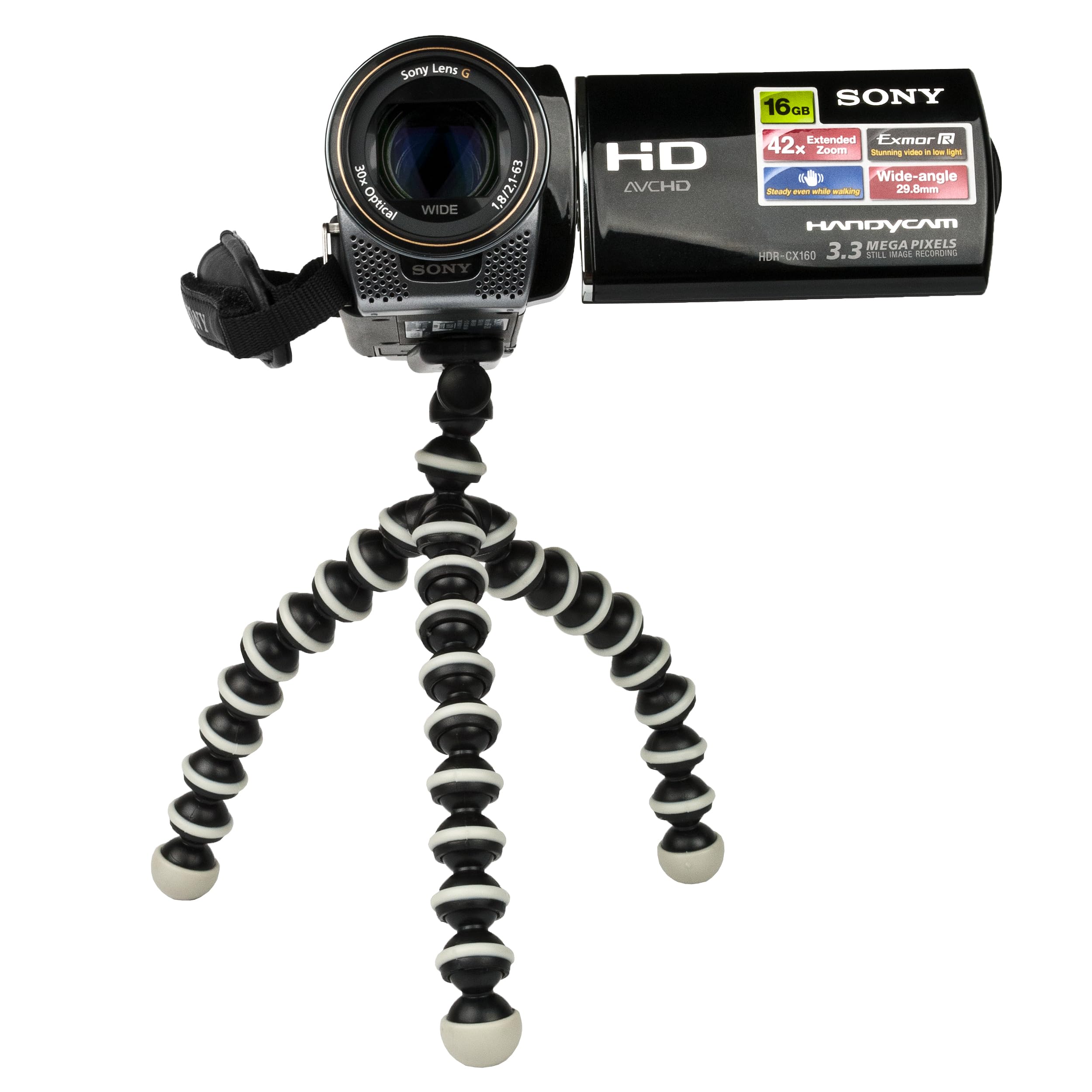 Sumac Mini Bendable Adjustable And Flexible Premium Tripod With Quick-Release Plate For Camera, Vloggers, Flexy Arm Camera Holder, Grey, Mh_Camtrp001_Gp1