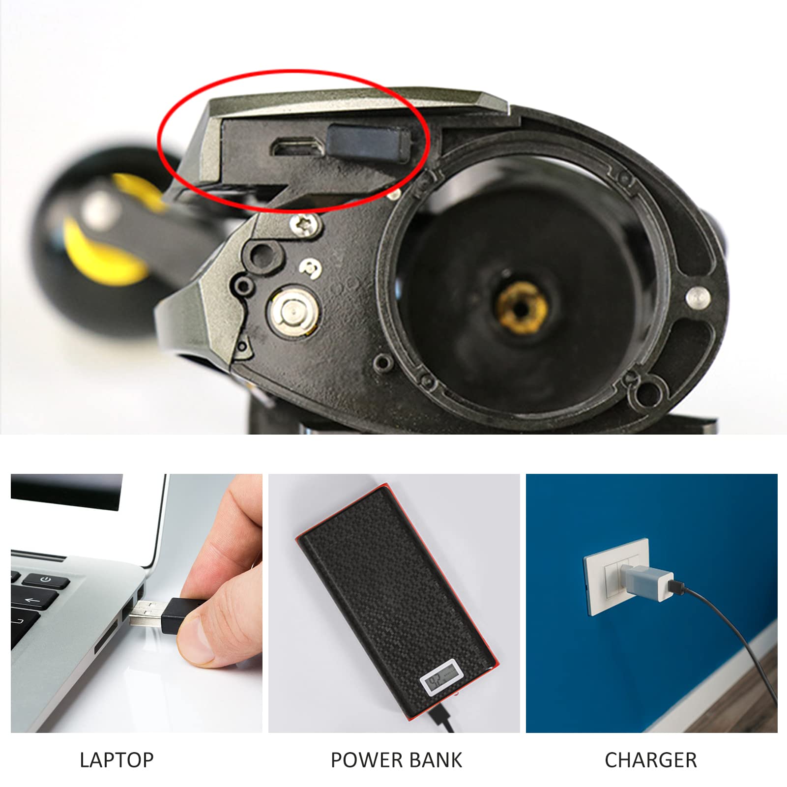 Hxber Usb Reable Carbon Fiber Baitcasting Reel 9+1Bb Fishing Reel With Display High Speed 6.4: 1 Gear Ratio Magnetic Brake System Reel For Right Hand, Left