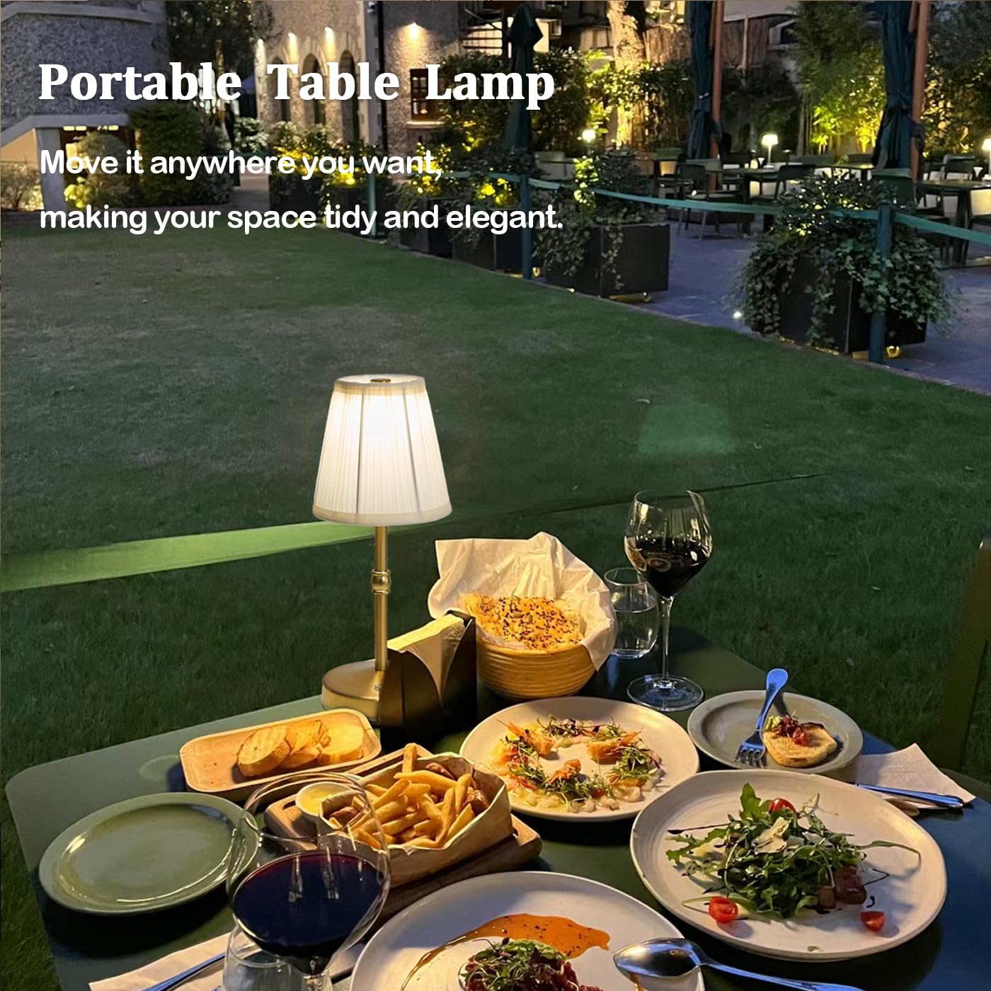 Maglaw Small Cordless Rechargeable Table Lamp,3000Mah Battery Table Lamp,5W Led Cordless Table Lamps,Dimmable Chargable Lamp,Ambient Small Touch Lamp For Restaurant,Table,Bar(D 4.13 In X H 11.4 In)