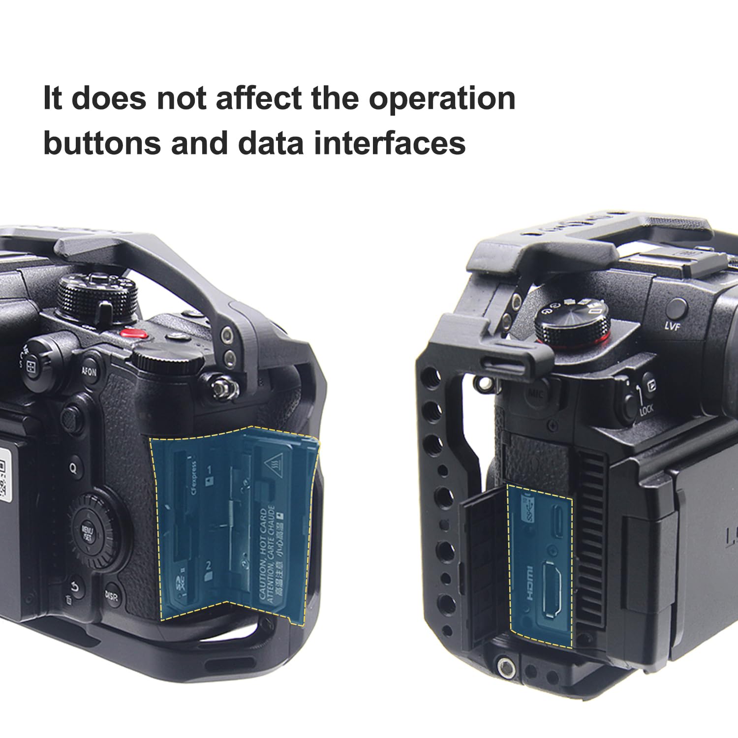 Anntery Gh6 Cage For Panasonic Lumix Gh6 Camera Full Cage With Non Slip Silicone Mat -A010