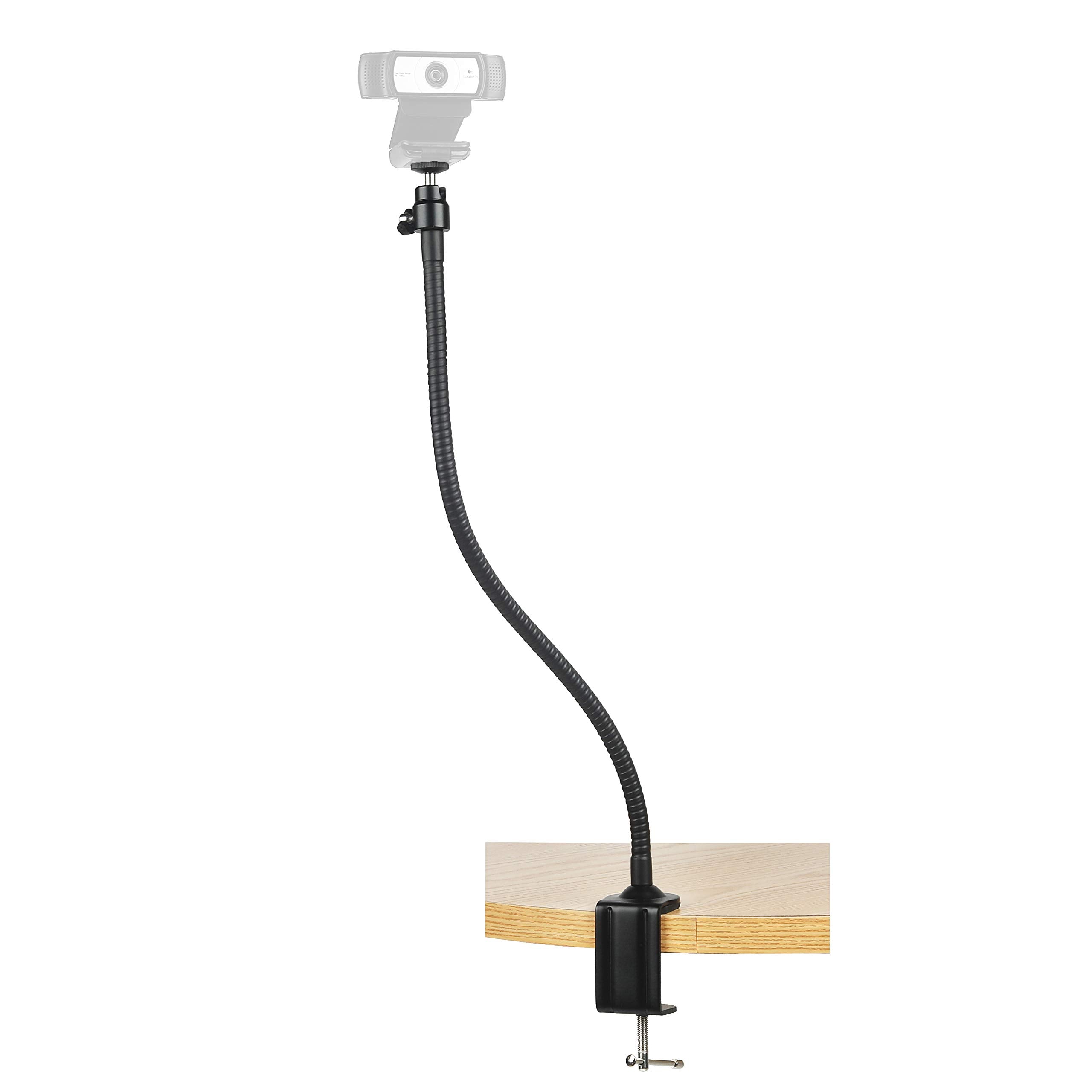 Acetaken Webcam Mount - Flexible Gooseneck Arm Clamp Stand Tripod For Logitech Webcam C920S C920 C930E C922X C930 C922 C925E C615 Brio - 25 Inches