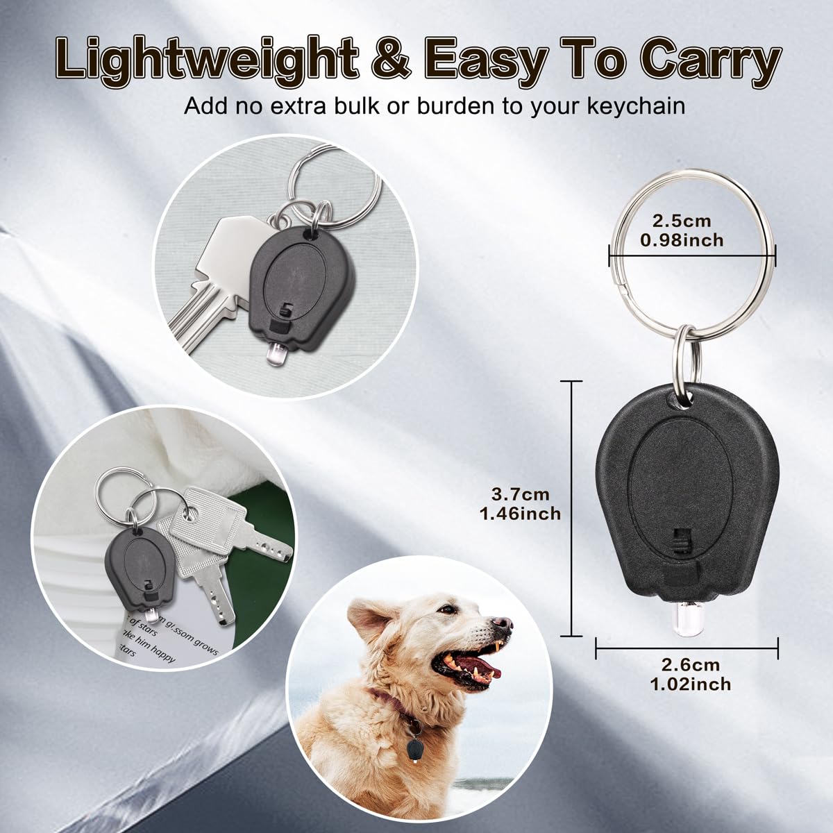 Raysoar 6 Pack 395Nm Mini Uv Led Keychain Flashlight Uv Keychain Light Black Light For Detections