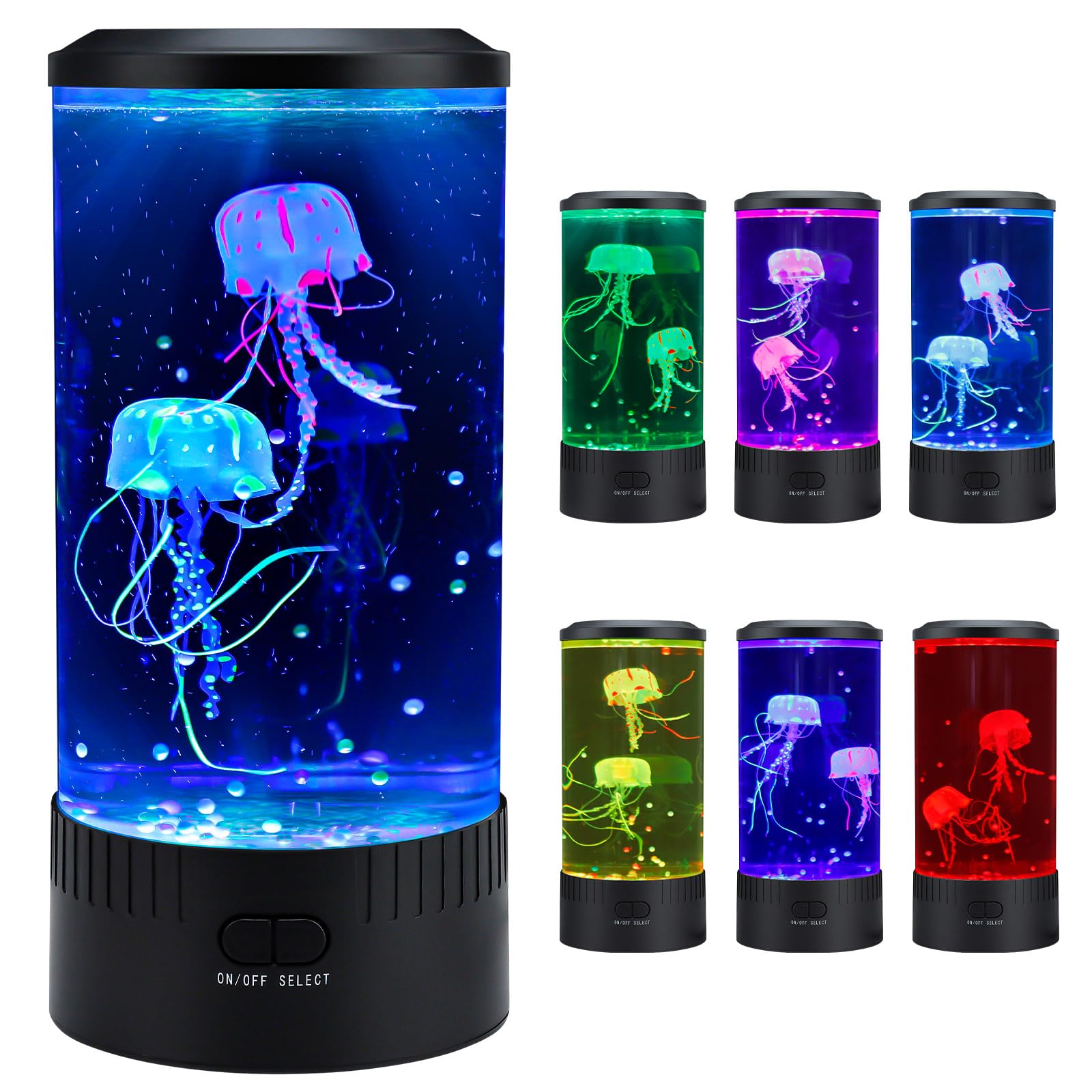 Relity Jellyfish Tank Table Lamp Remote Control With Color Changing Light For Kids Men Women Home Deco For Room Mood Light For Relax