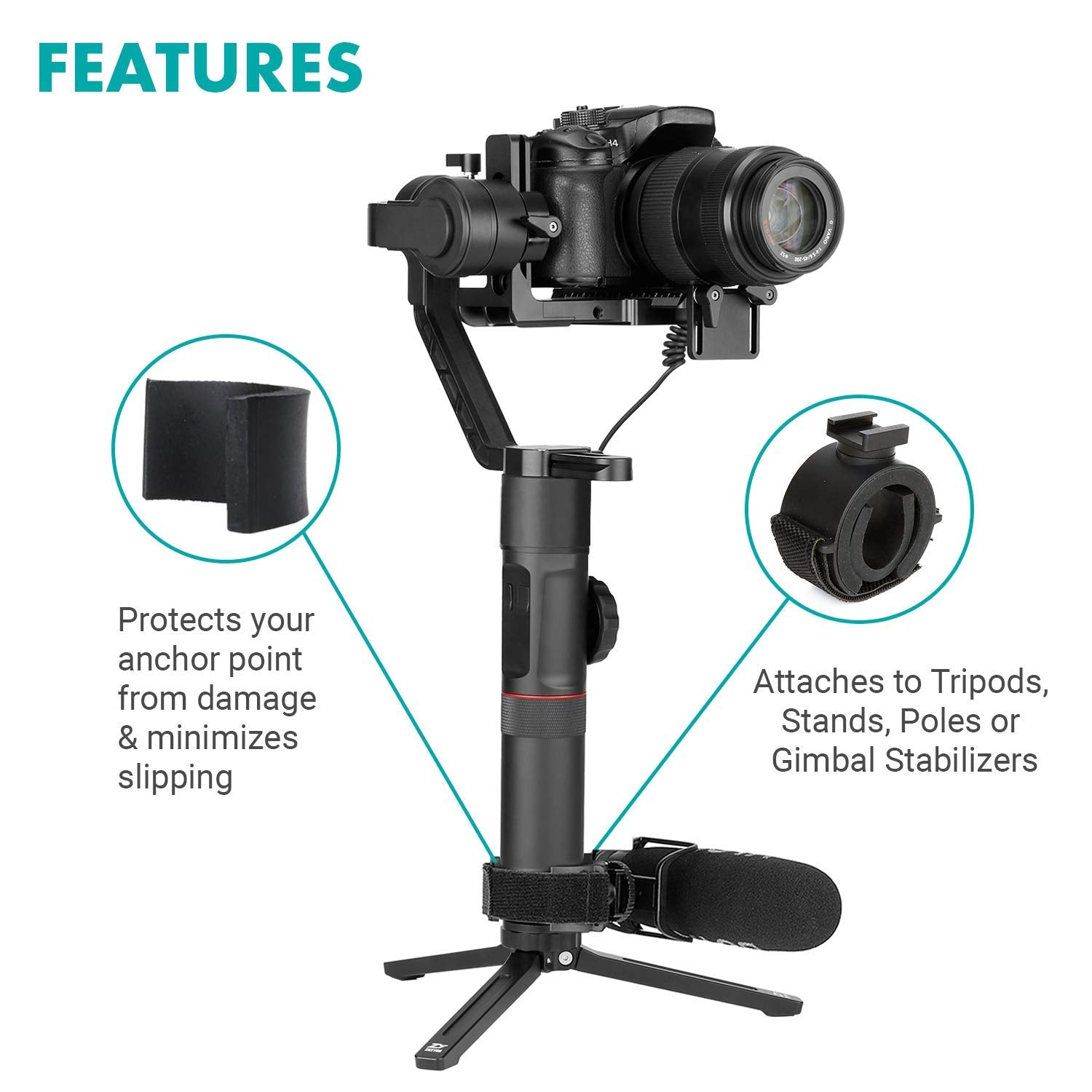 Sevenoak Adjustable Fastener Shoe Mount For Video Lights And Microphones - Attaches To Tripods, Stands Or Gimbal Stabilizers