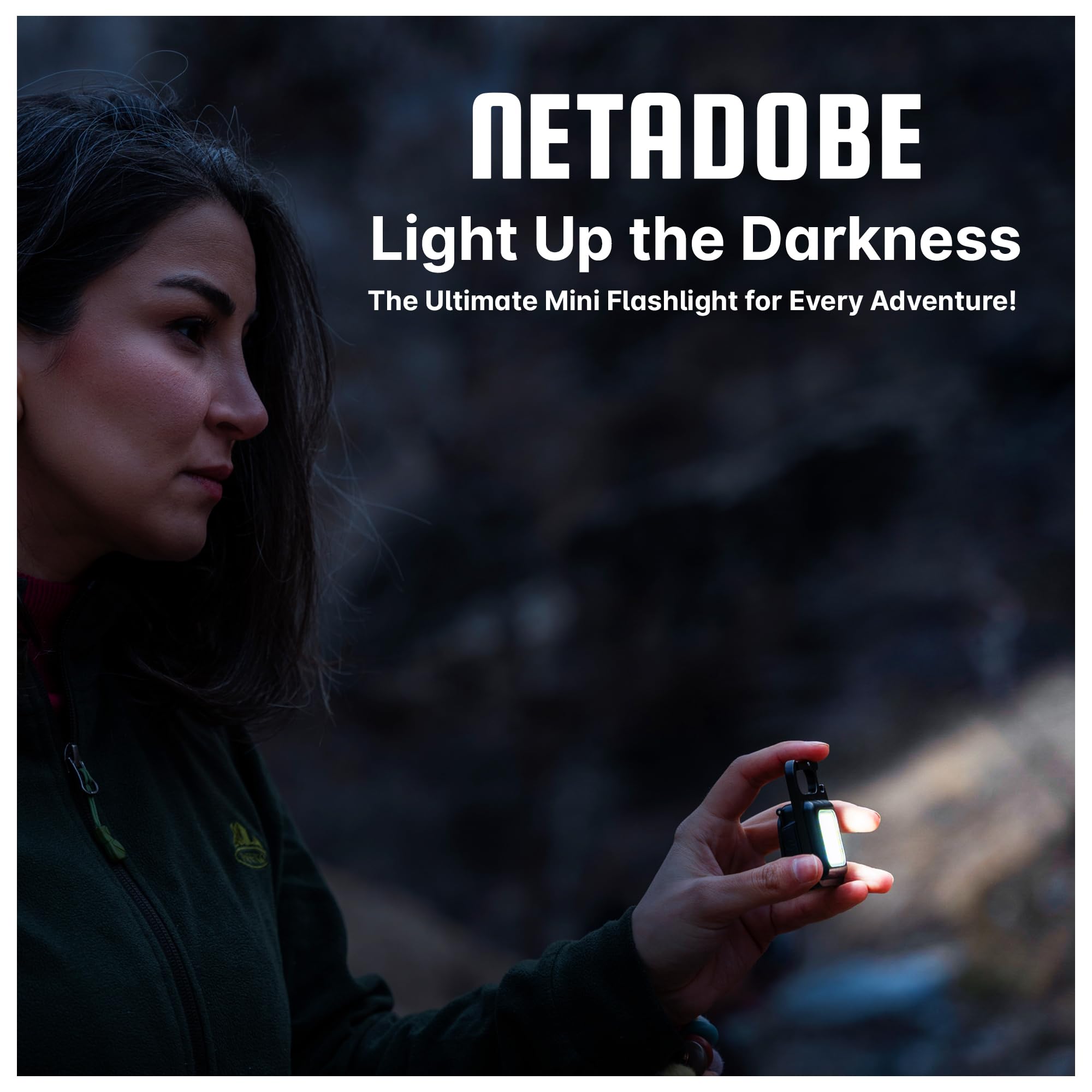 Netadobe Cob Keychain Work Light - Keychains Purse High Lumen, Bottle Opener Edc, Essential Keychain Accessories & Camping Gadgets, Purse & Handbag Light (Pack Of 1)