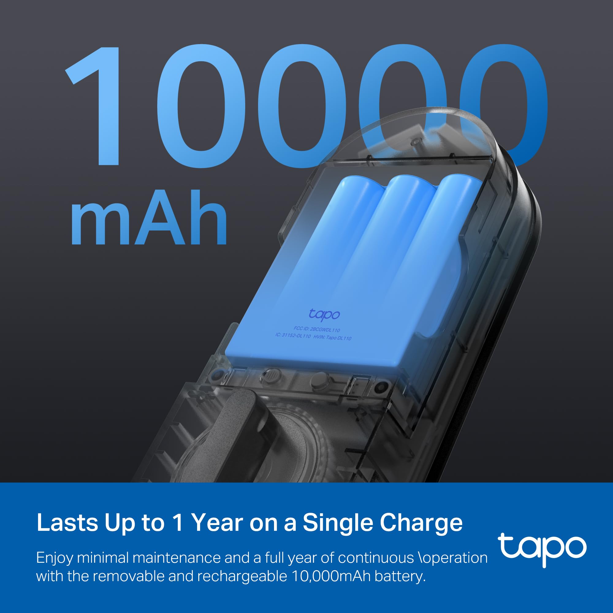 Tapo Tp-Link Smart Door Lock, Deadbolt  Keyless Entry, Fingerprint Recognition, Touchscreen Keypad & In-App Monitoring With Scheduled Access  1-Year Rechargeable Battery  Bhma Grade 2  Dl110
