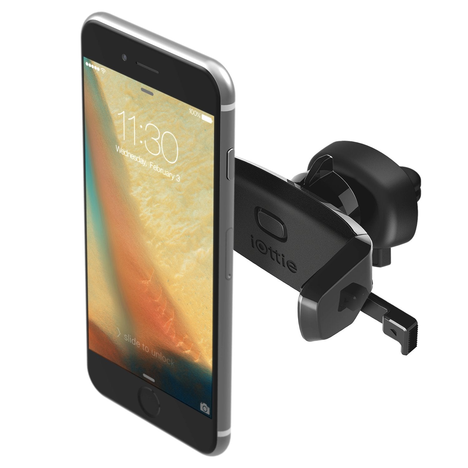 Iottie Easy One Touch Mini Air Vent Car Mount Holder Cradle For Iphone Xs Max R 8 Plus 7 Samsung Galaxy S10 E S9 S8 Plus Edge, Note 9 & Other Smartphone, 2.2 X 4.8 X 5.7 Inches