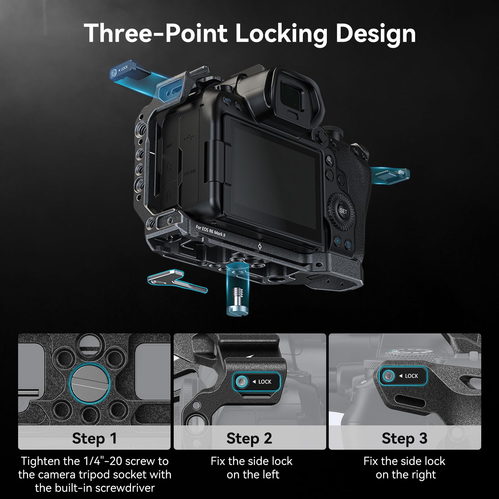 Smallrig Bundle: Camera Cage For Canon R6 Mark Ii And Lp-E6Nh Camera Battery