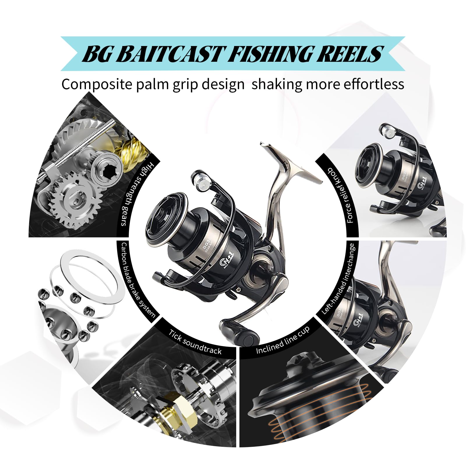Oh My Wow Fishing Reel Spinning Reels Metal Spool And Handle For Saltwater And Freshwater Fishing
