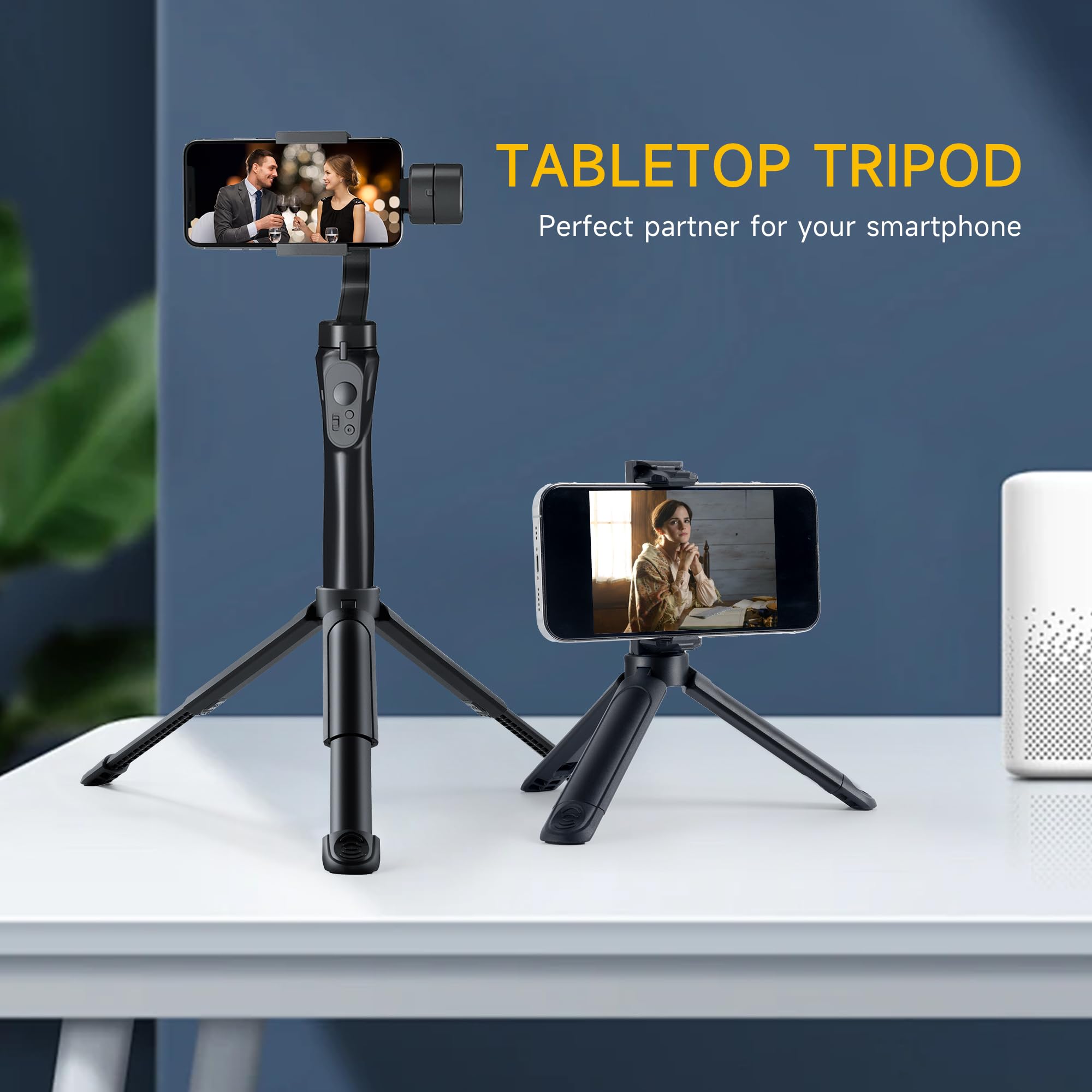 Weeylite 1/4 Mini Tripod, C01 Pro Tabletop Desktop Stand Compact Tripod With 1/4" Screw For K21 Stick Light, Retro 12X Photo Light,Camera,Smooth 4,Osmo Mobile,Vimble 2,Gimbal Handle Grip Stabilizer