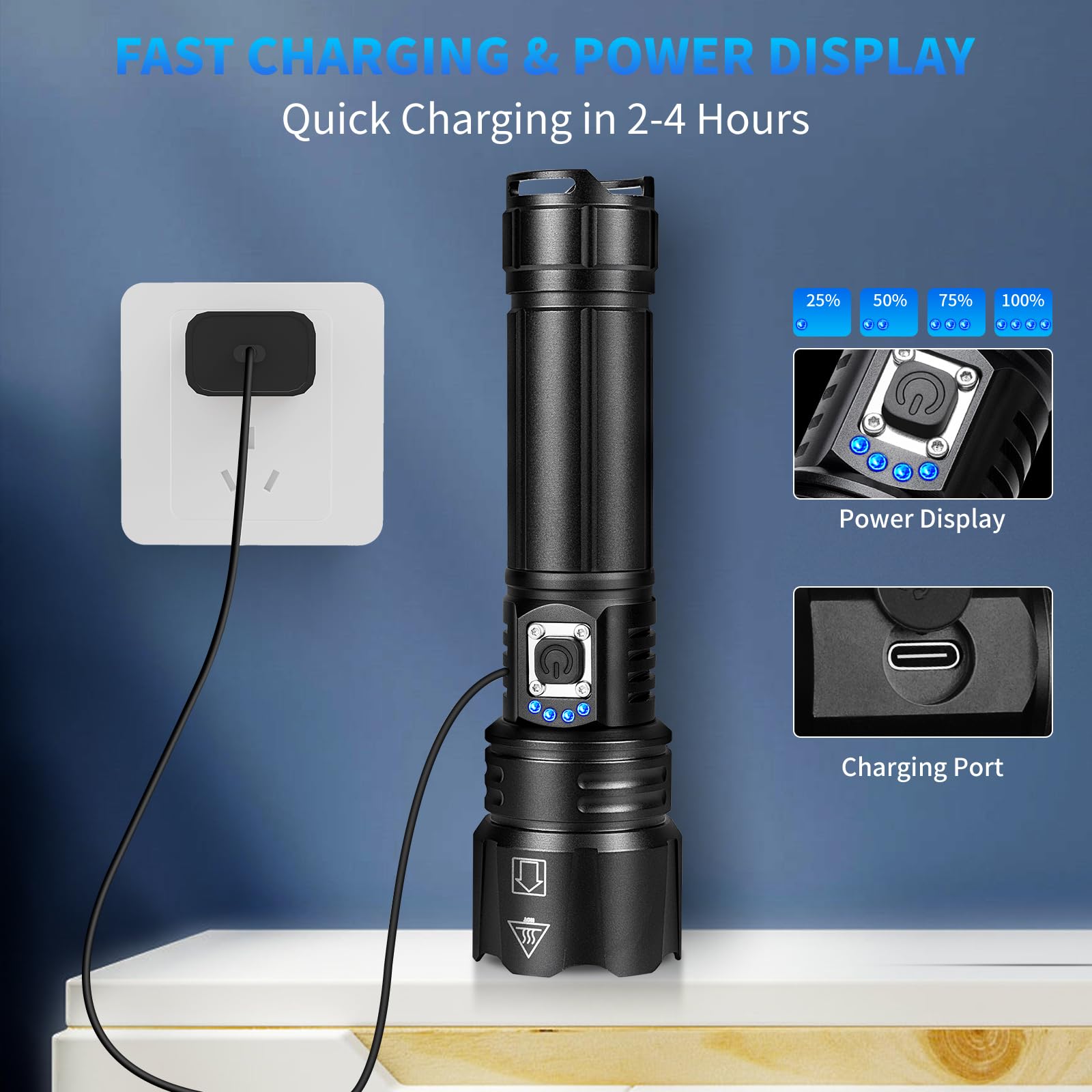 Crazybrace Rechargeable Flashlights High Lumens, 990,000 Lumen Super Bright Led Flashlight With 5 Modes & 12H Long Runtime, Powerful Handheld Flash Light For Home Camping, Ipx6 Waterproof 2Pack Flashlights