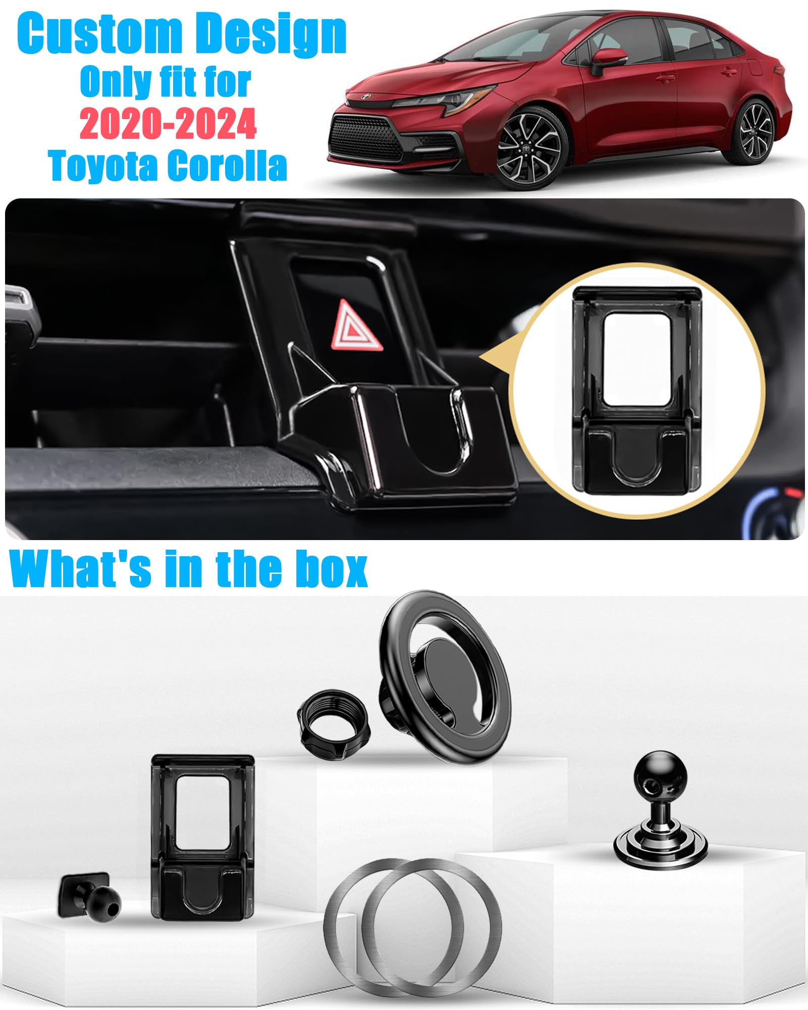 Mengfly Car Phone Holder Mount, For Toyota Corolla     2020, Air Vent Stand, Magsafe Magnetic Navigation Bracket, For Magsafe Case, Iphone 15 14 13 12 Pro Max Plus Mini, All Phones