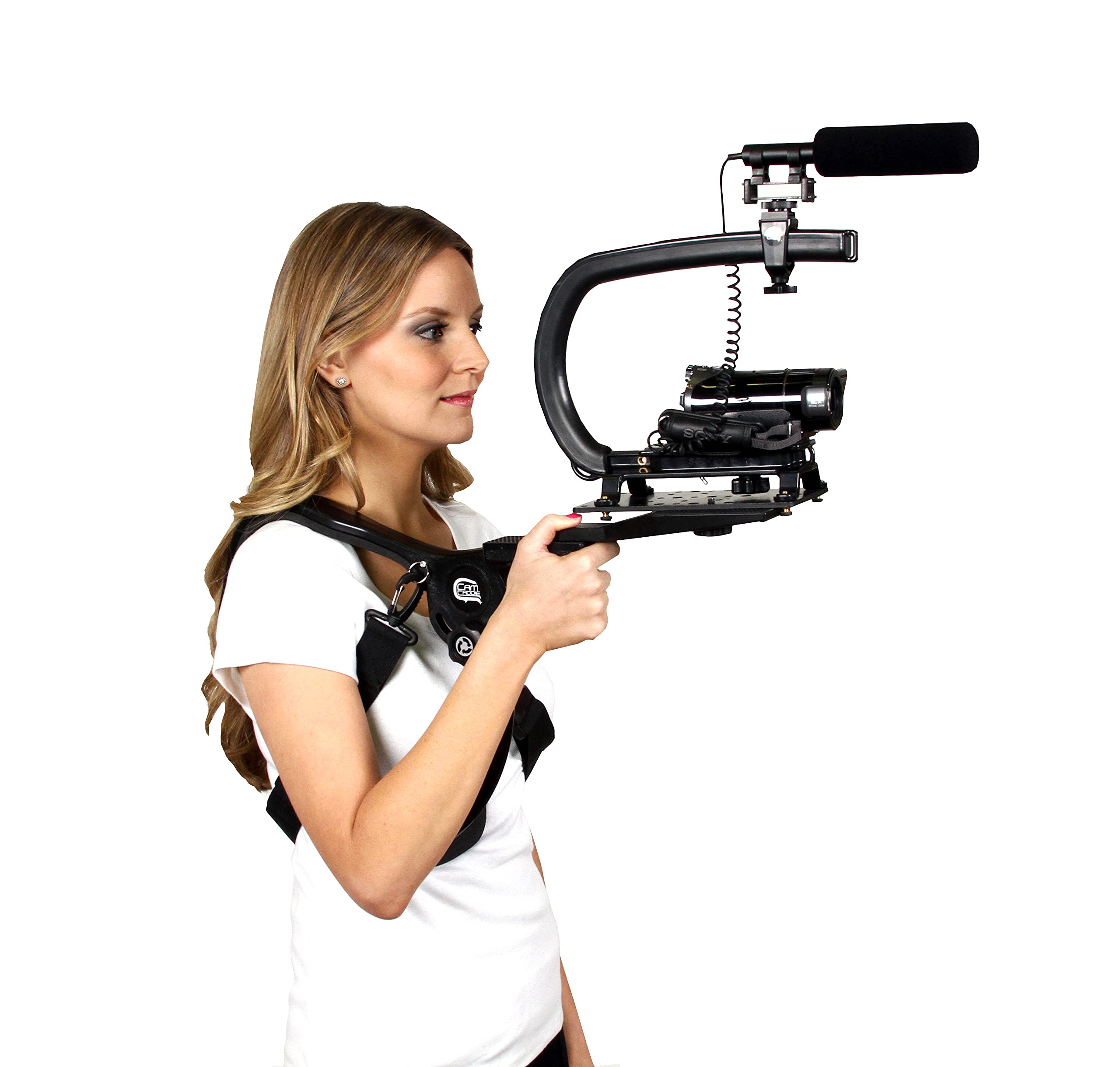 Cam Caddie Scorpion Ex Shoulder Support Kit W/ Tripod Mount / Handheld Stabilizer And Accessory Mounts For Led Lights Microphones And Monitors Compatible With Canon, Nikon, Sony, Panasonic / Lumix Style Dslr