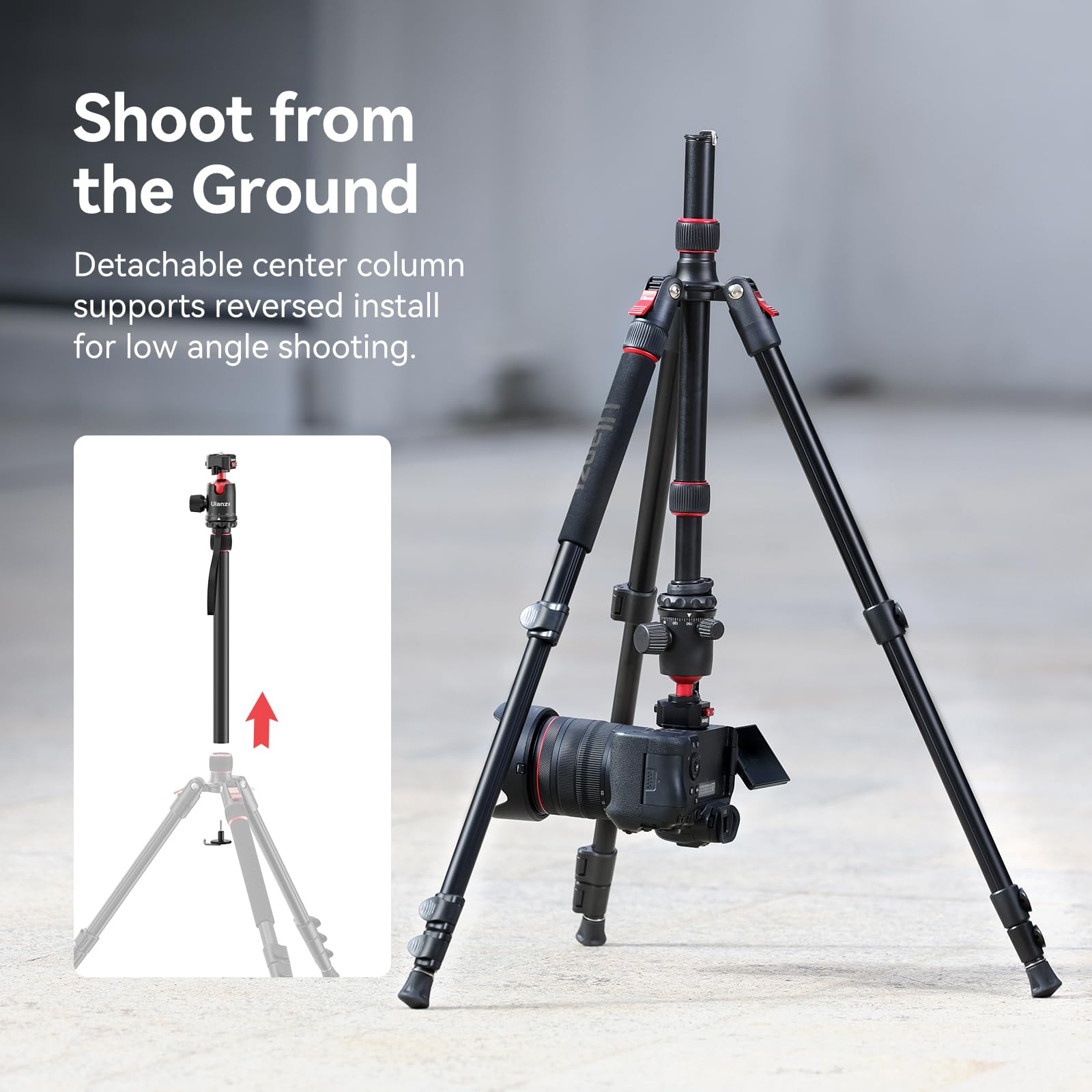 Ulanzi Tt31 Claw Quick-Release Camera Tripod, 72.4" Foldable Aluminum Tripod & Monopod, 360°Ball Head Detachable & Qr Plate W 180°Revertible Legs, Payload 33Lb, Adjustable Height From 23.62" To 72.44"
