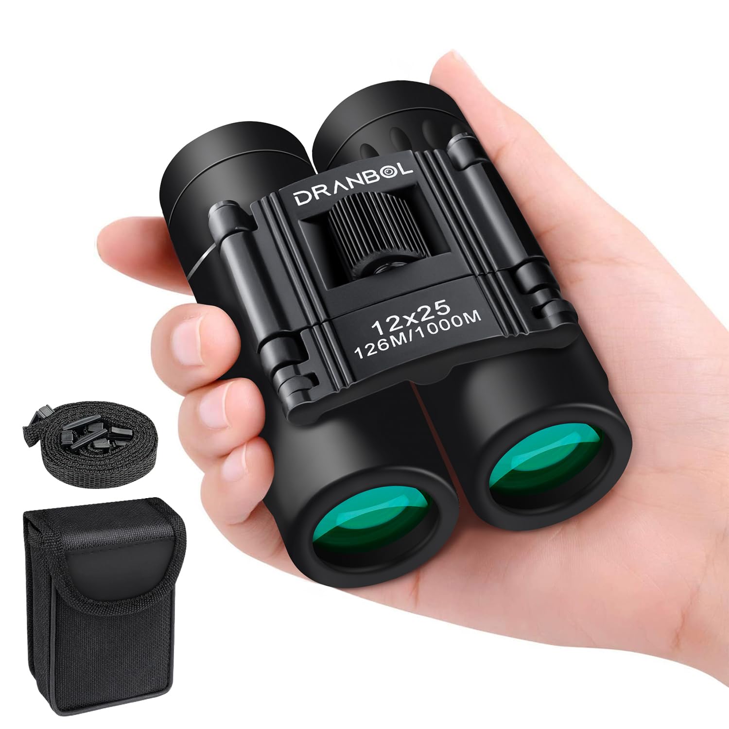 Dranbol 12X25 Mini Pocket Binoculars For Adults Kids, Small Compact Binoculars For Bird Watching, Opera Concert