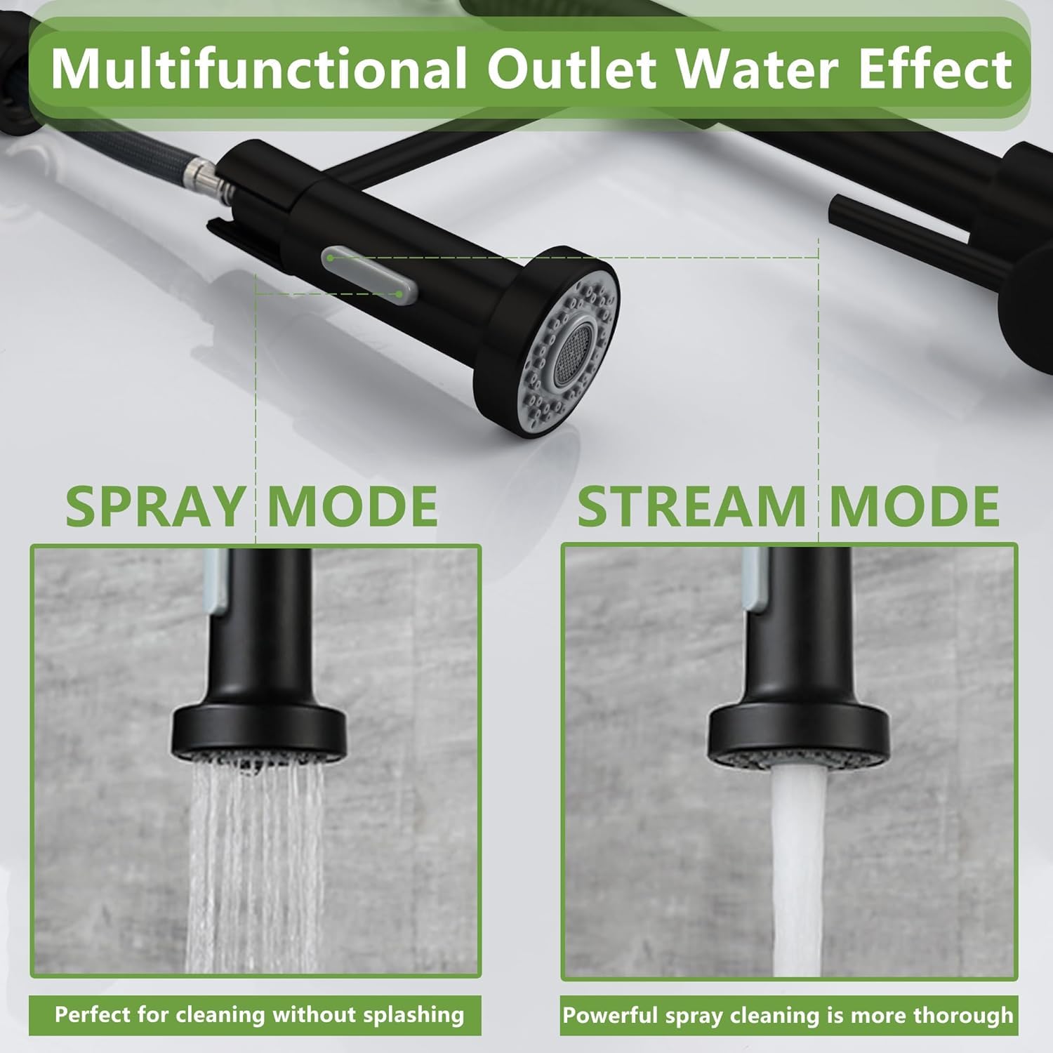 Jianianhua Touchless Kitchen Faucet Motion Sensor Smart Kitchen Sink Faucet With Pull Down Sprayer Commercial Modern Kitchen Faucets Matte Black Movable Sensor Faucet For Sink, Rv