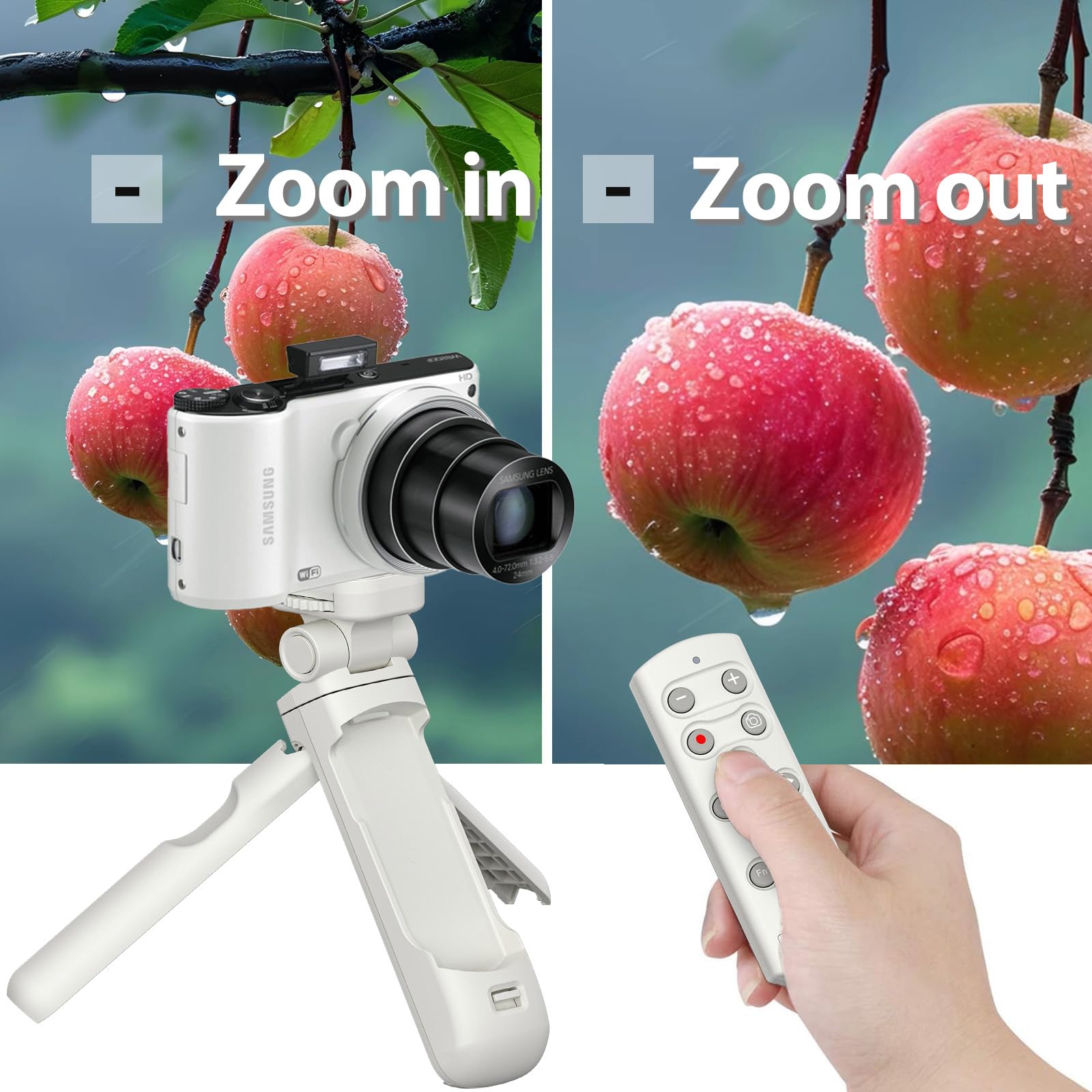 Aodelan Remote Control Wireless Shooting Grip Tripod Grip For Nikon Z50, P1000, B600, A1000, P950 (Withe)